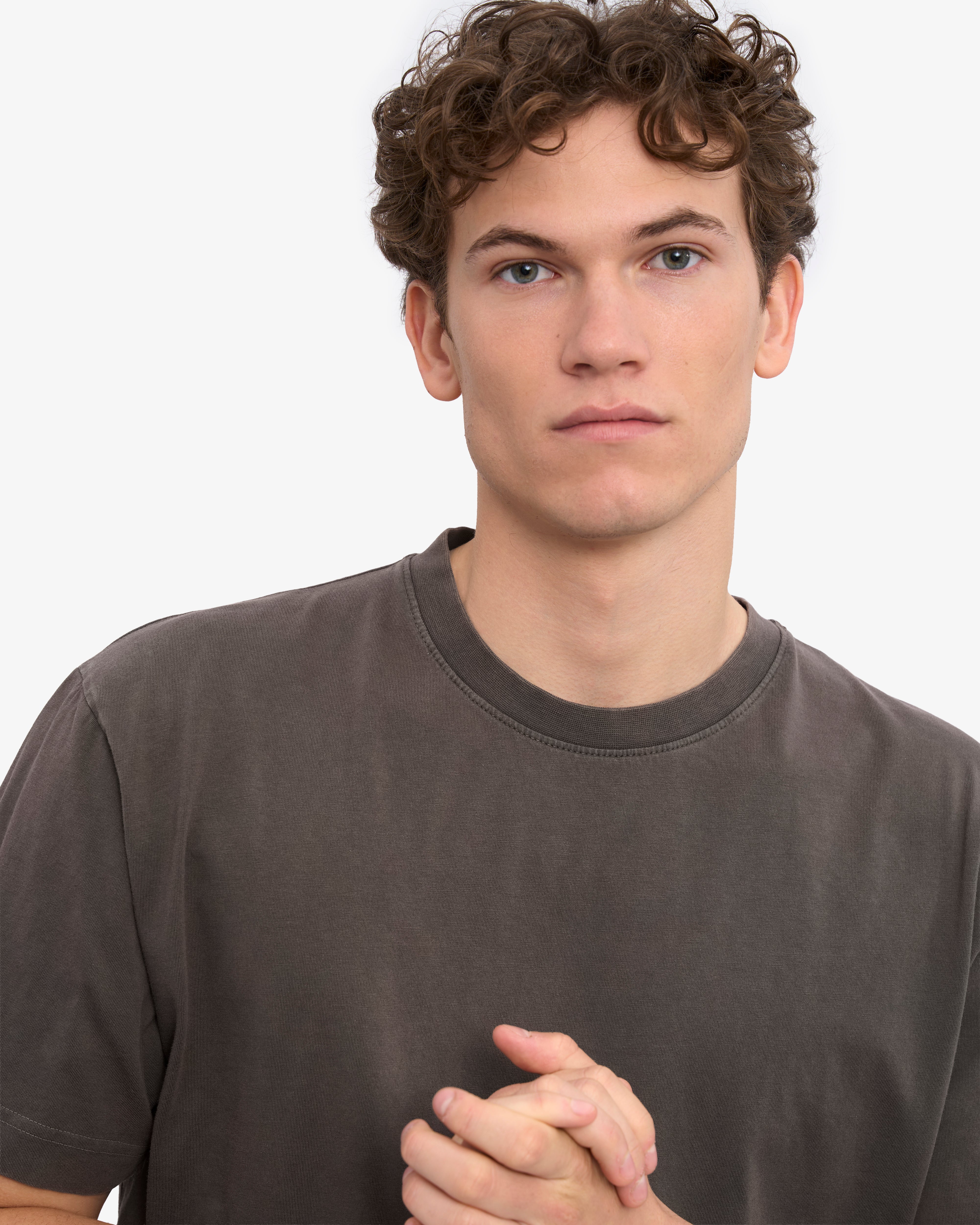 Oversized Organic T-Shirt - Faded Mud