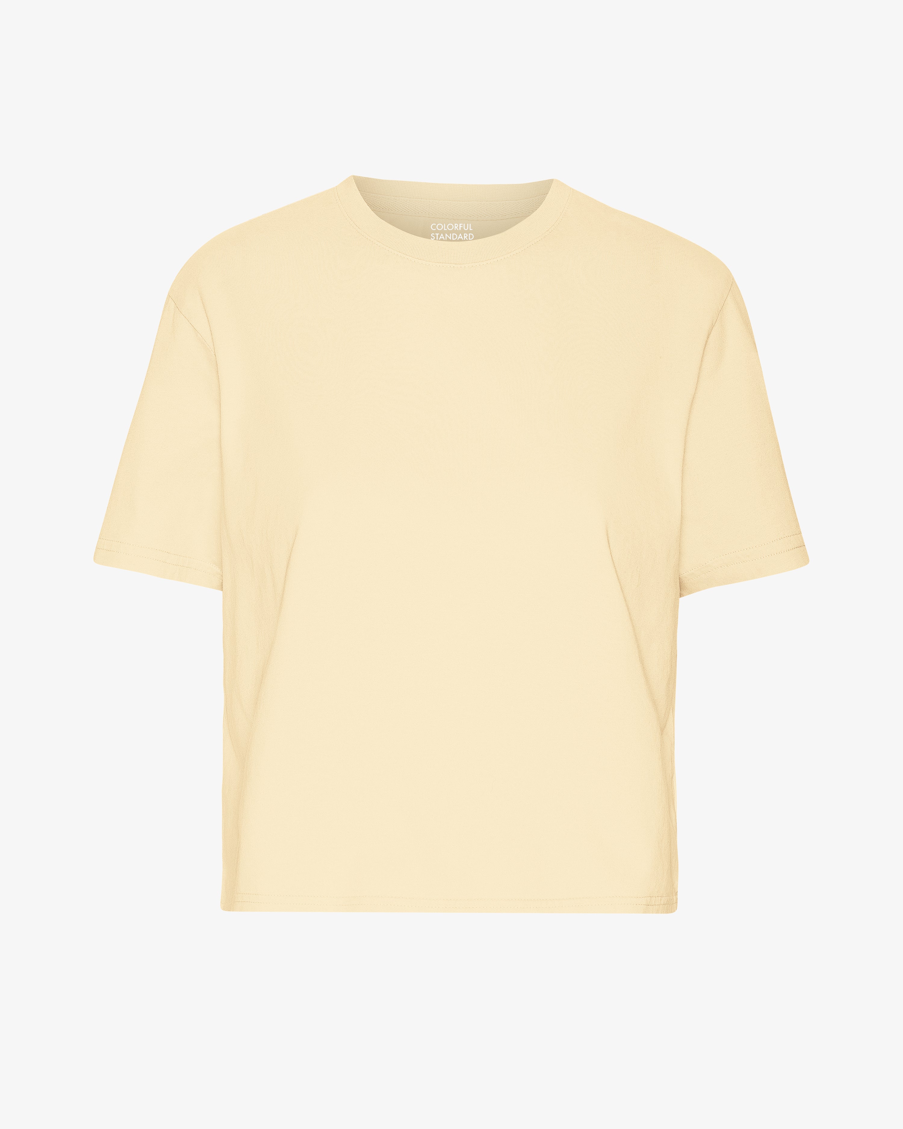 Organic Boxy Crop Tee - Soft Yellow