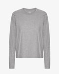 Women Organic LS T-Shirt - Heather Grey
