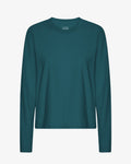 Women Organic LS T-Shirt - Ocean Green