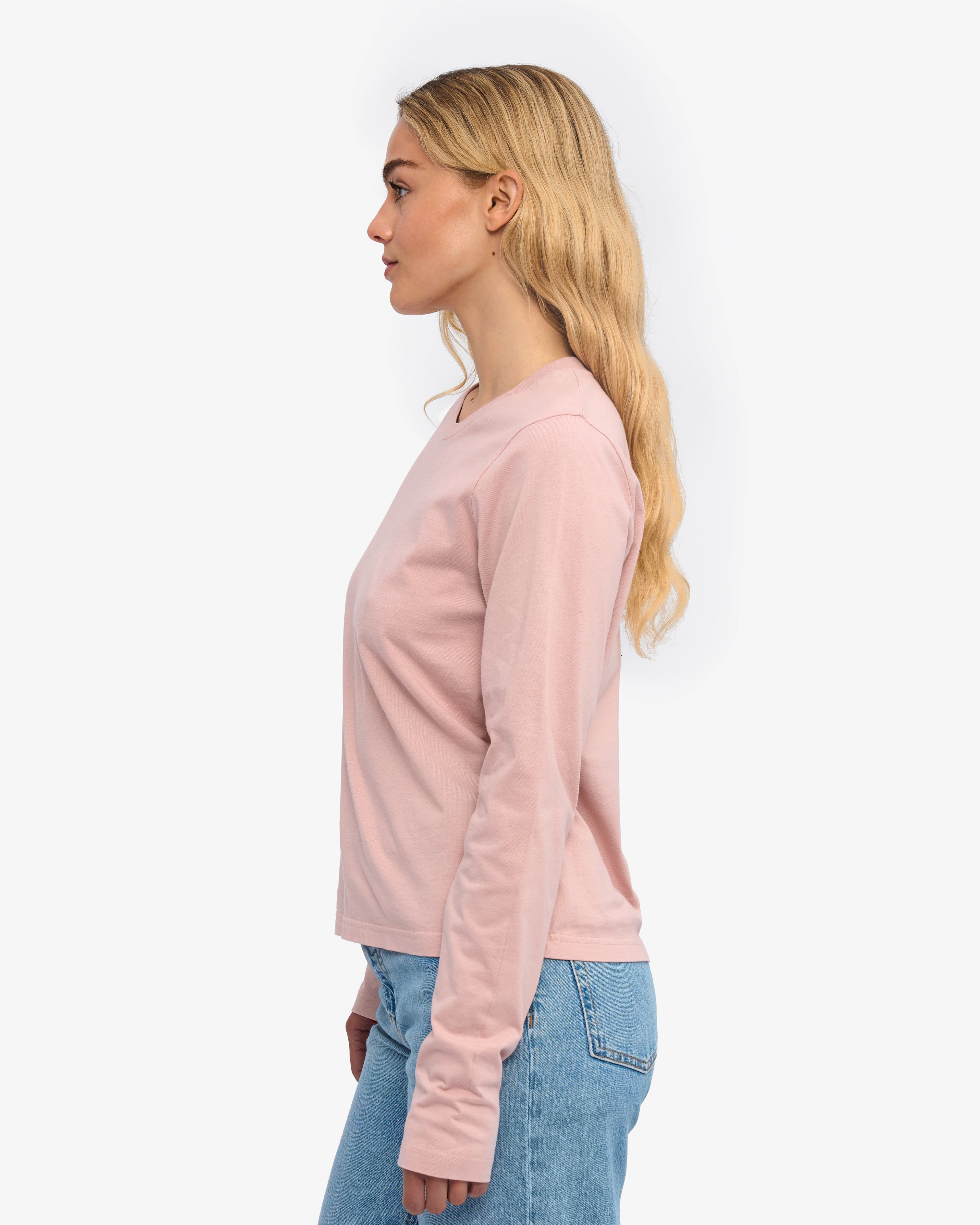 Women Organic LS T-Shirt - Faded Pink