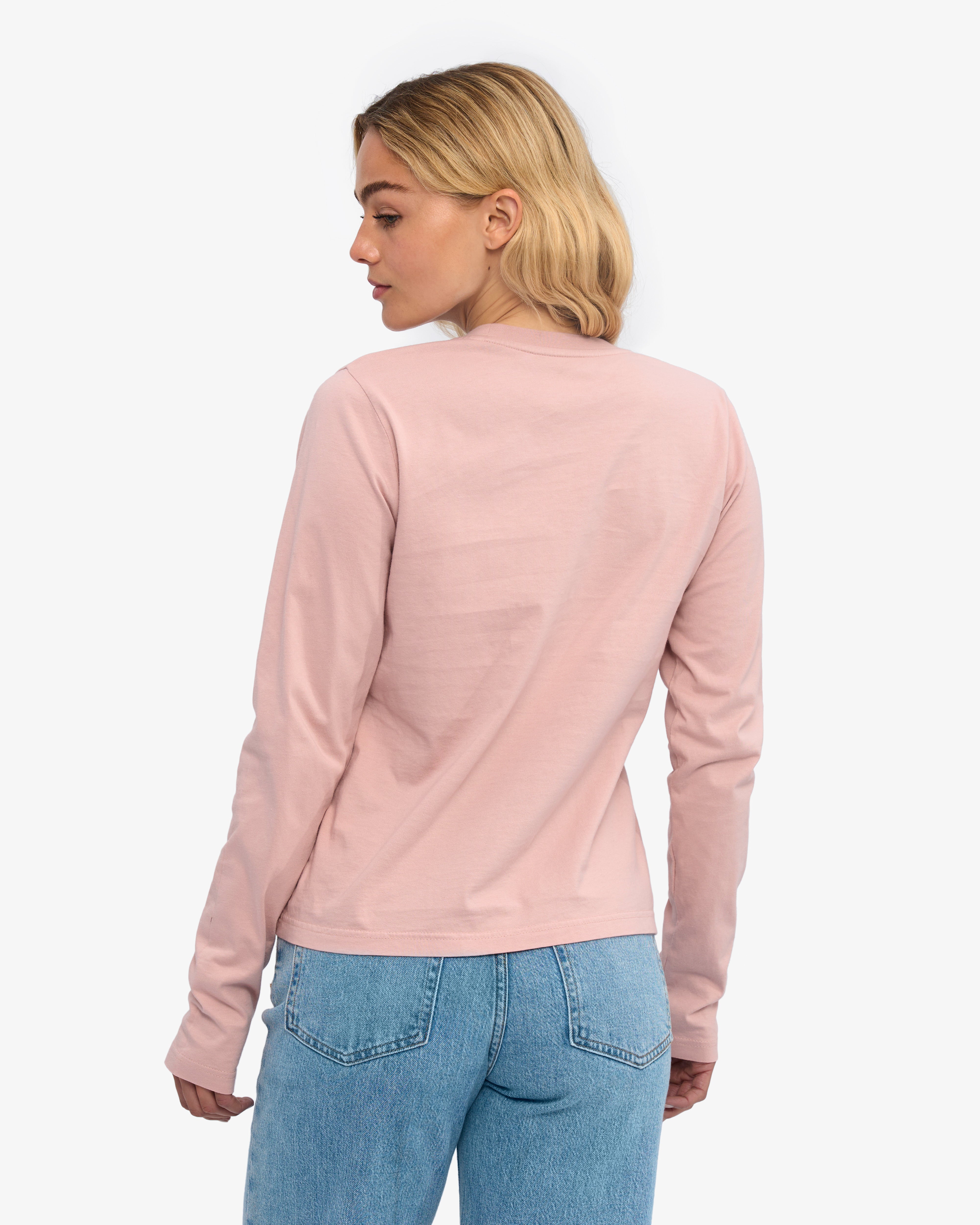 Women Organic LS T-Shirt - Faded Pink