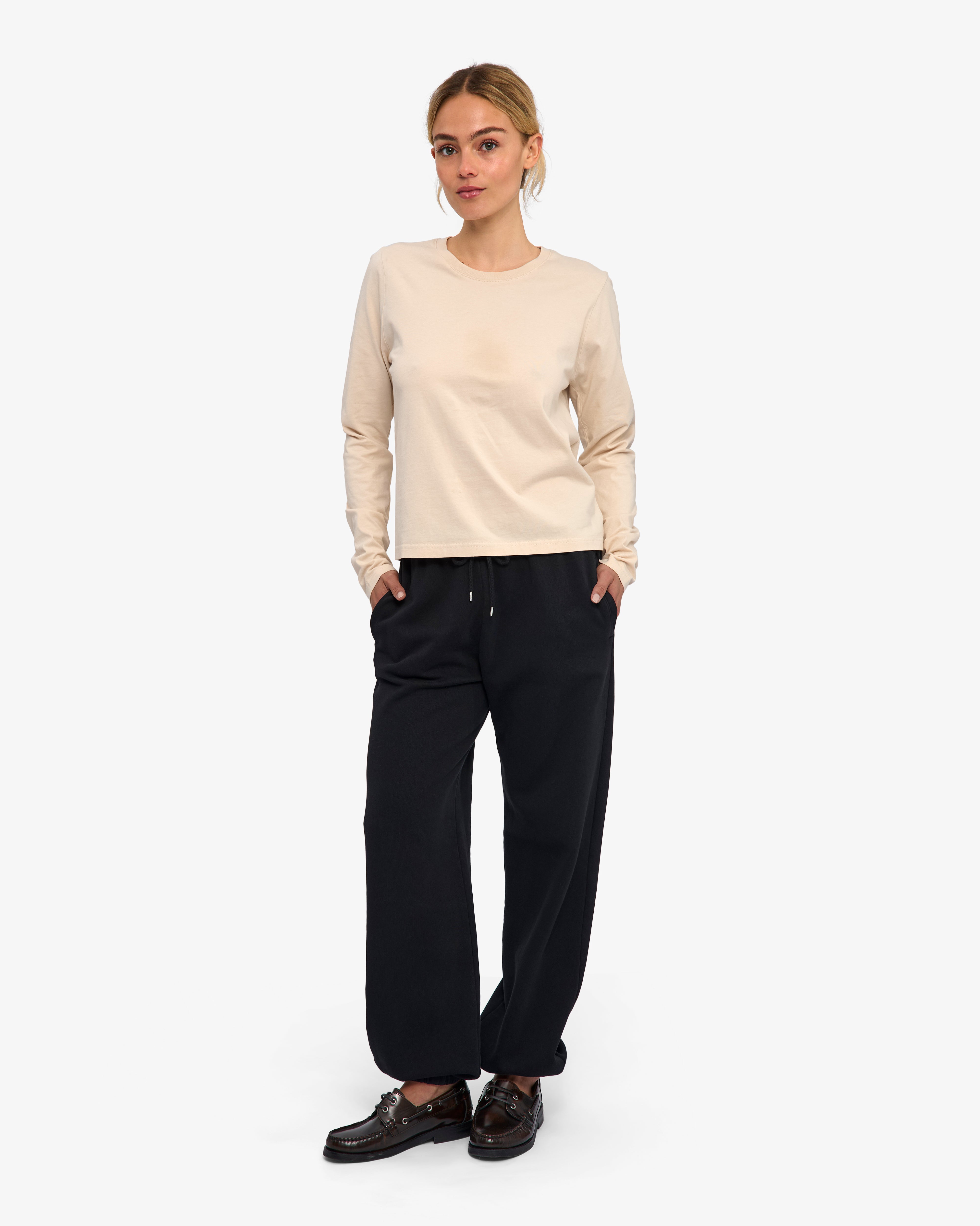 Women Organic LS T-Shirt - Ivory White
