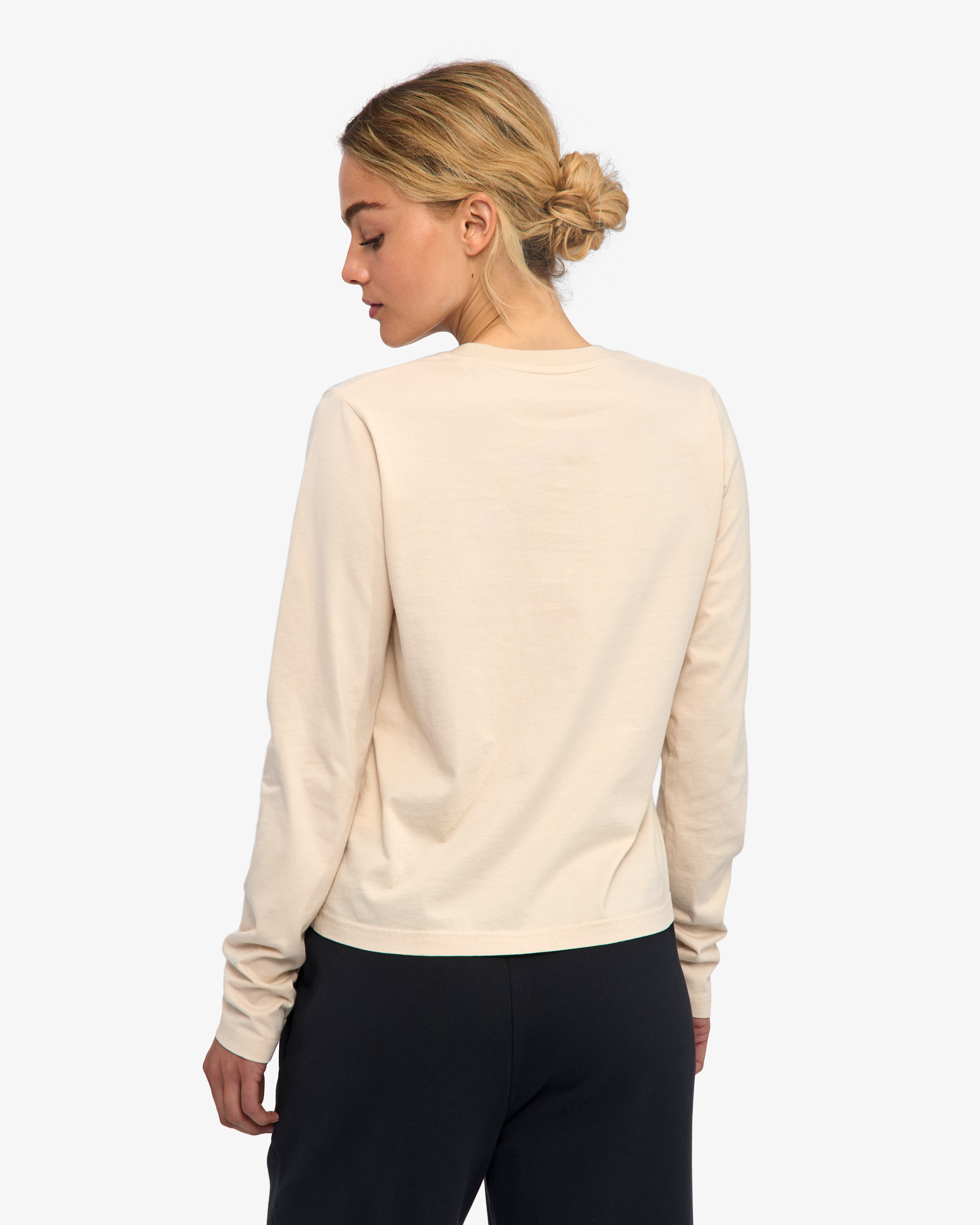 Women Organic LS T-Shirt - Ivory White