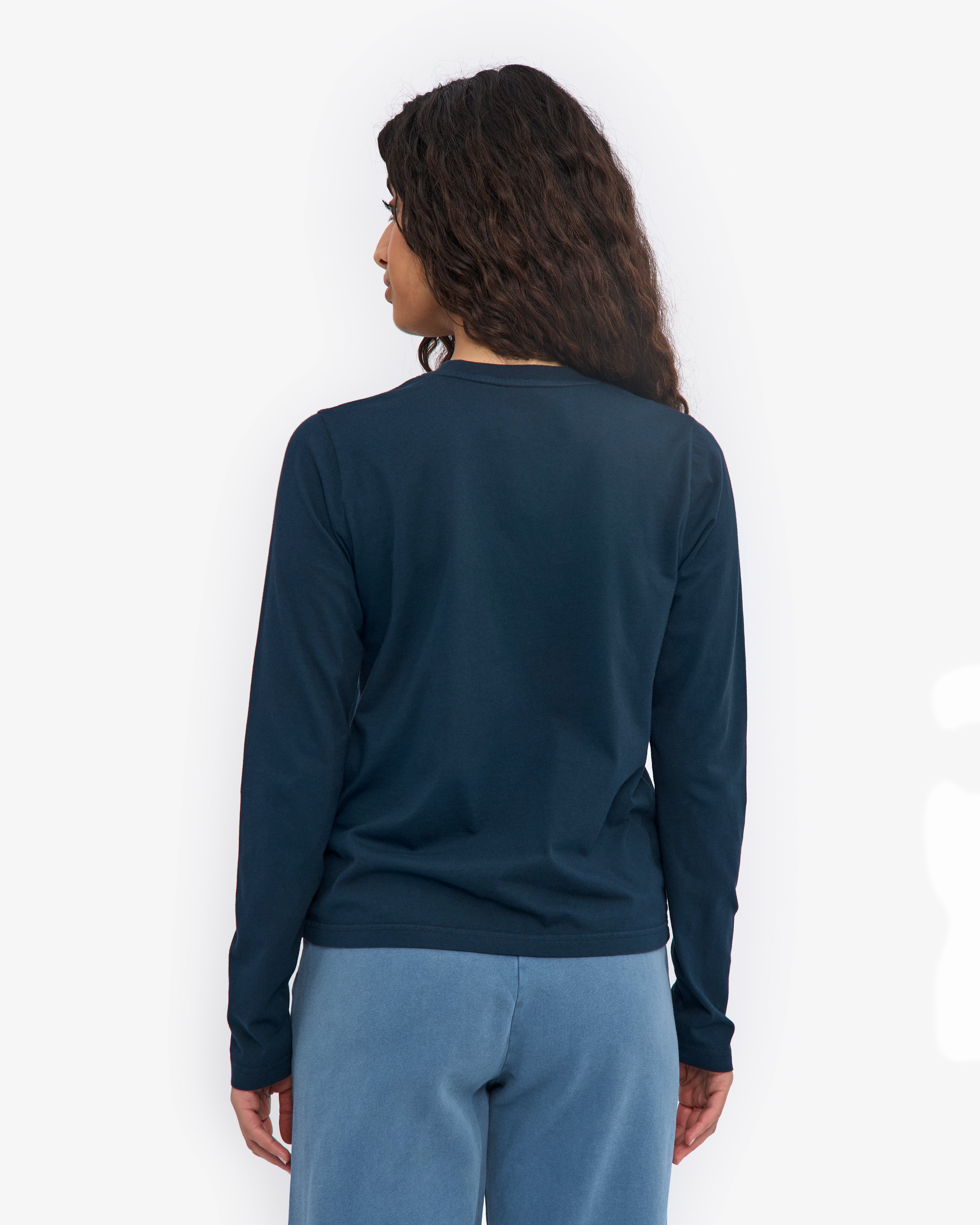 Women Organic LS T-Shirt - Navy Blue