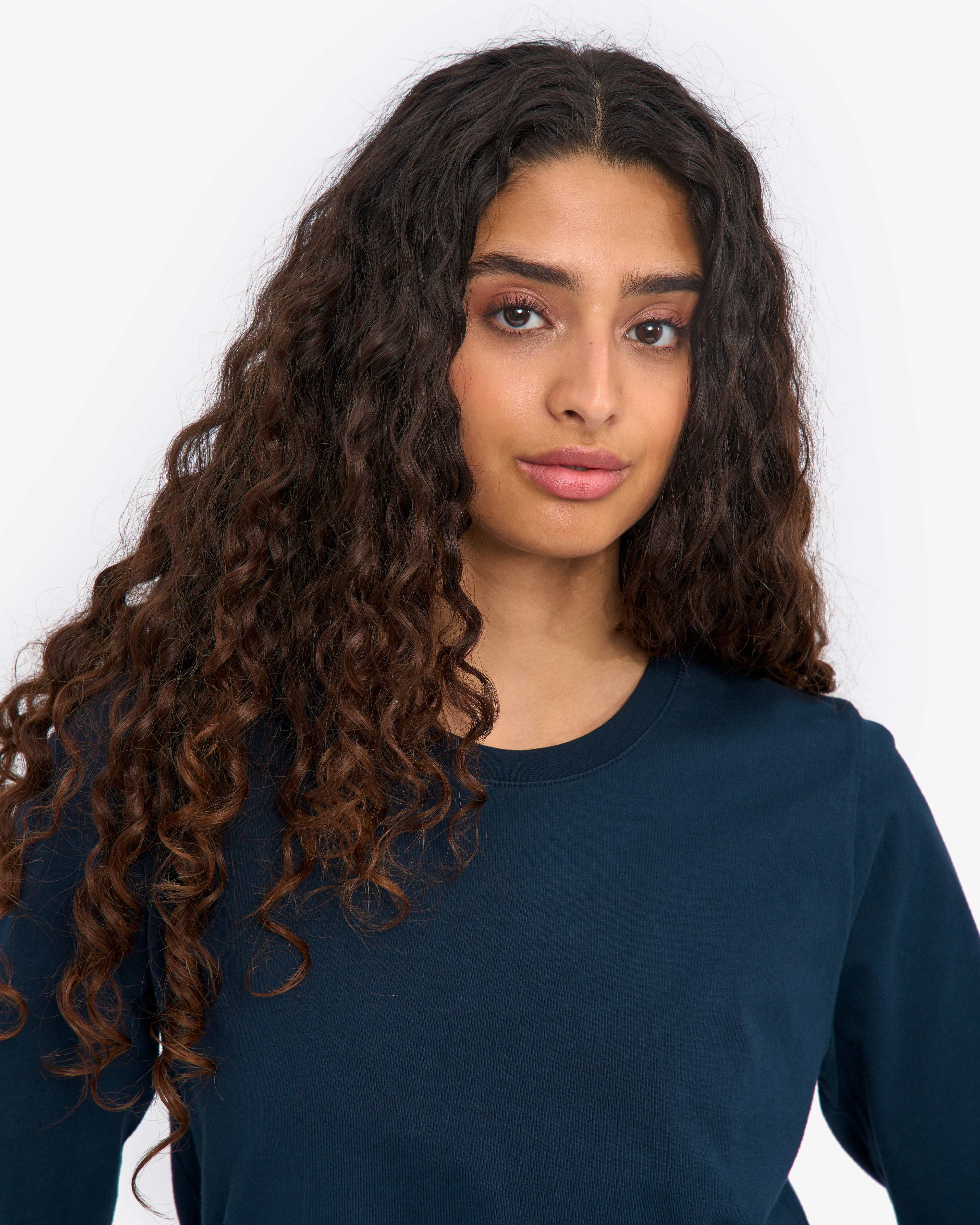 Women Organic LS T-Shirt - Navy Blue