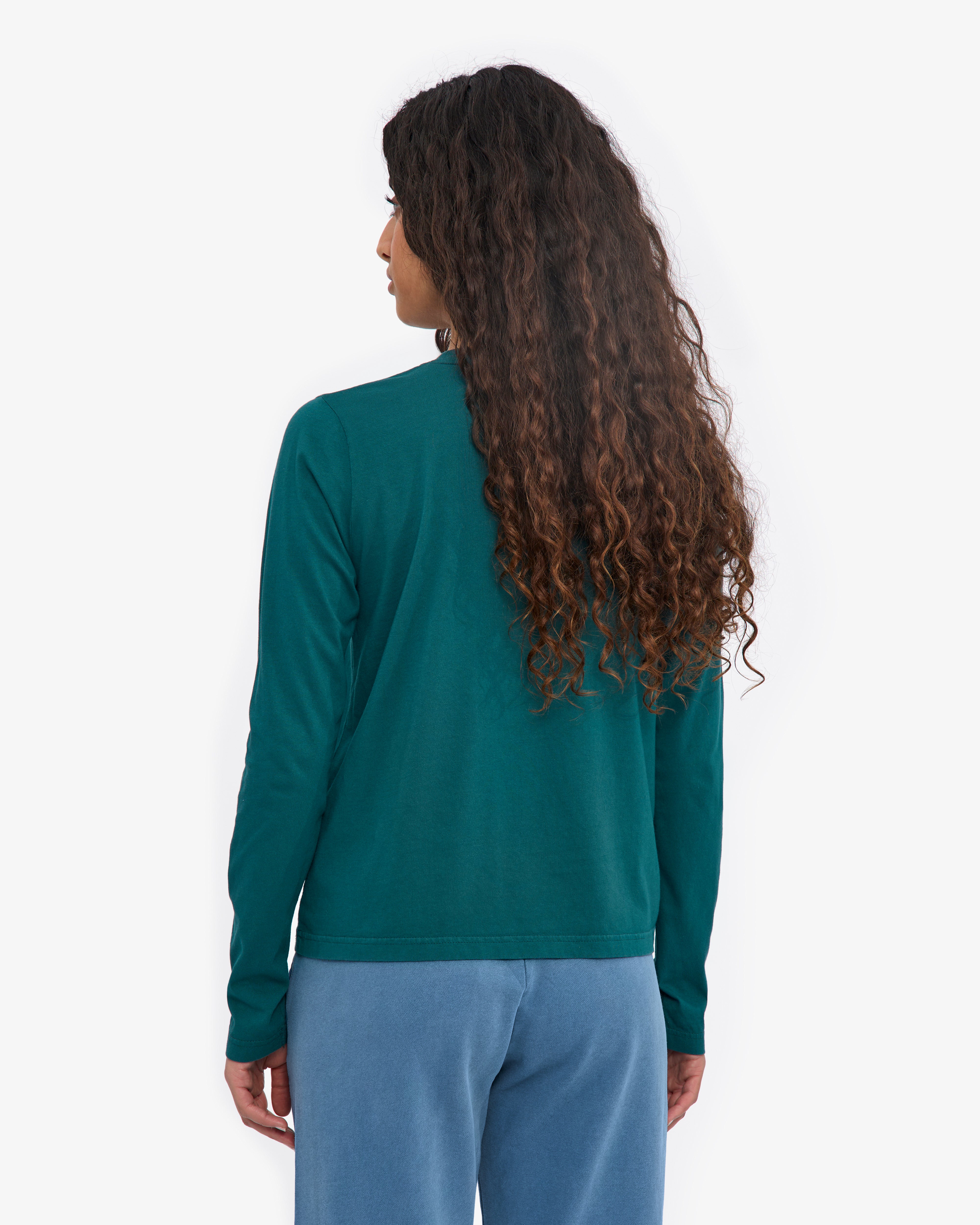 Women Organic LS T-Shirt - Ocean Green