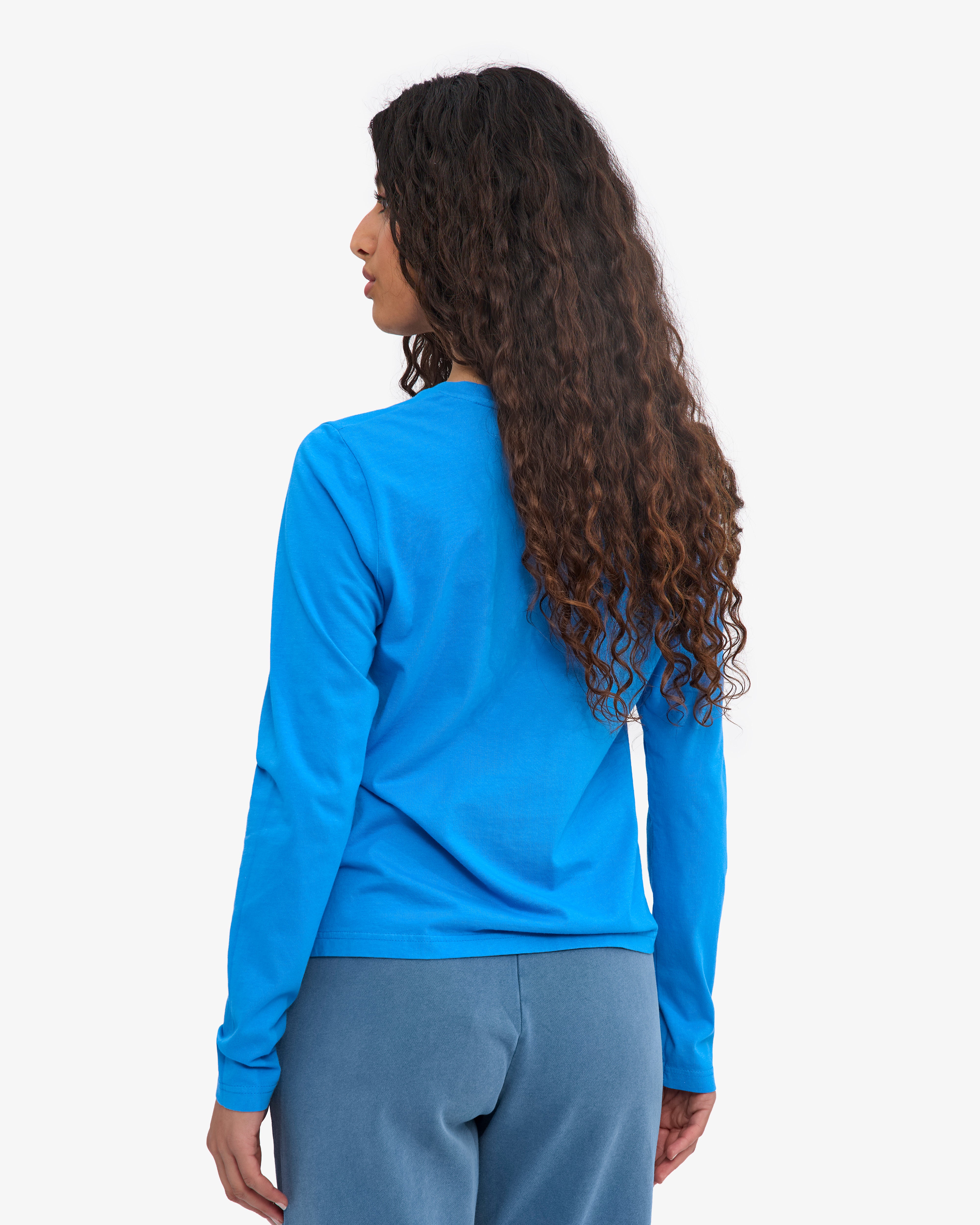 Women Organic LS T-Shirt - Pacific Blue