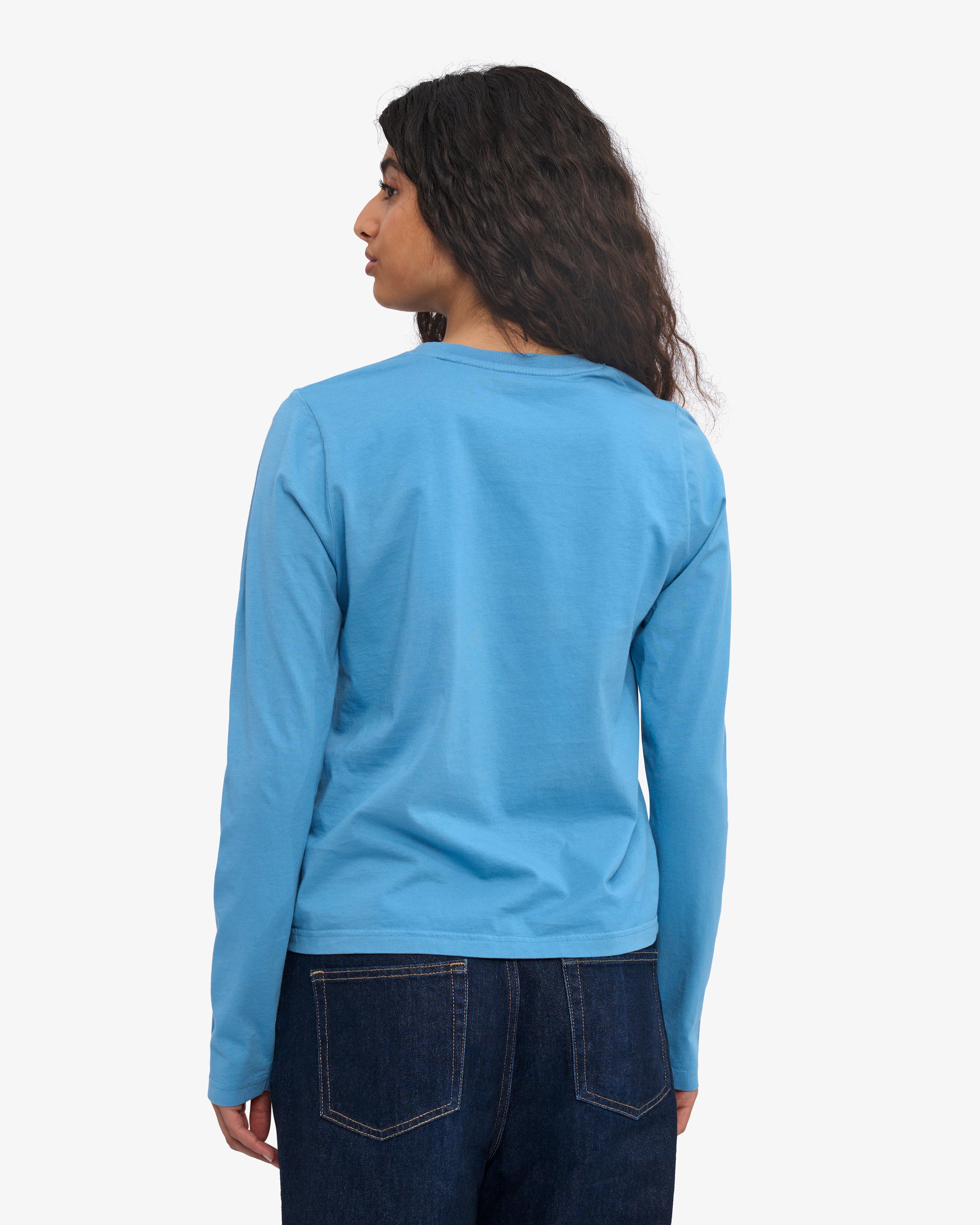 Women Organic LS T-Shirt - Seaside Blue