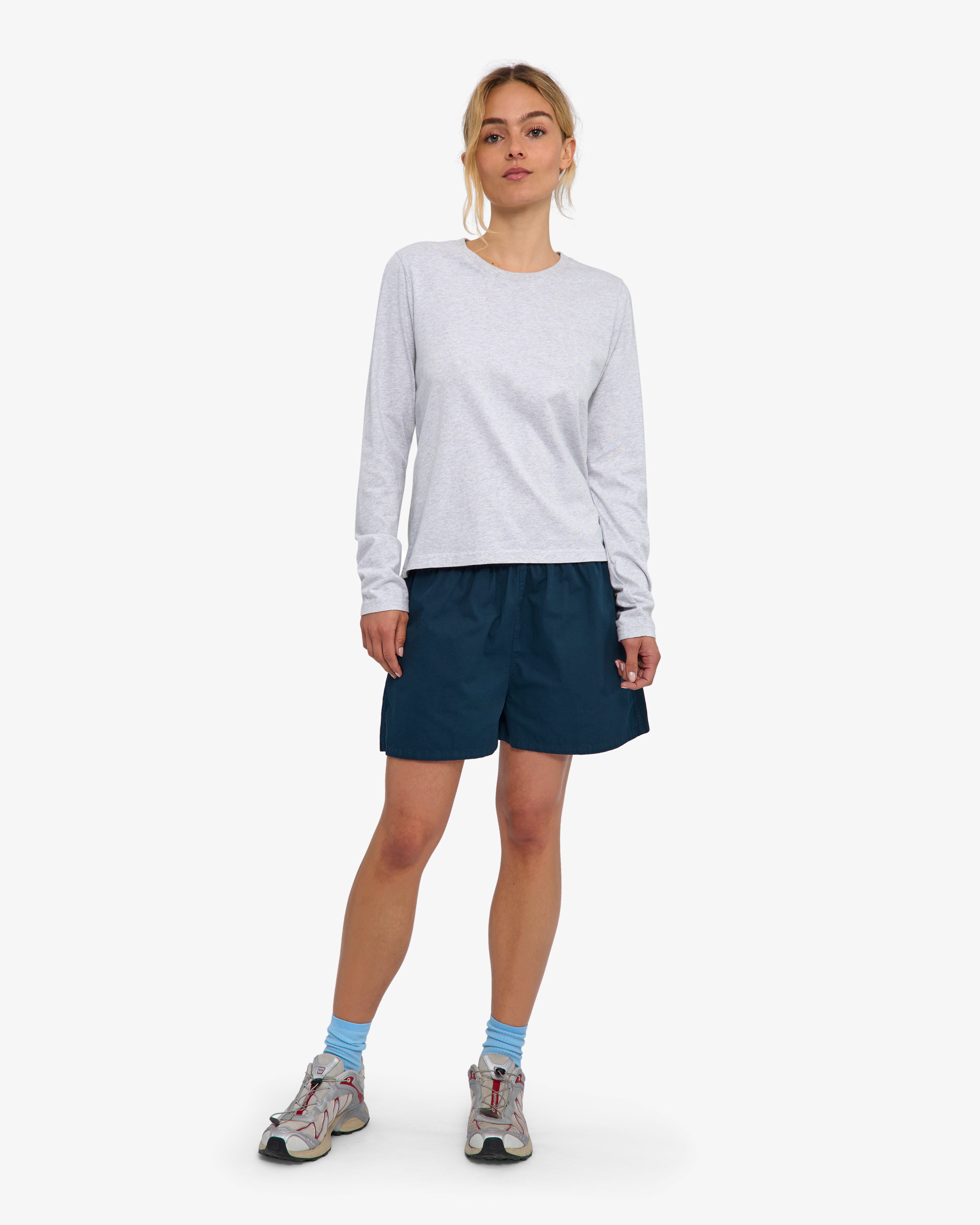 Women Organic LS T-Shirt - Snow Melange