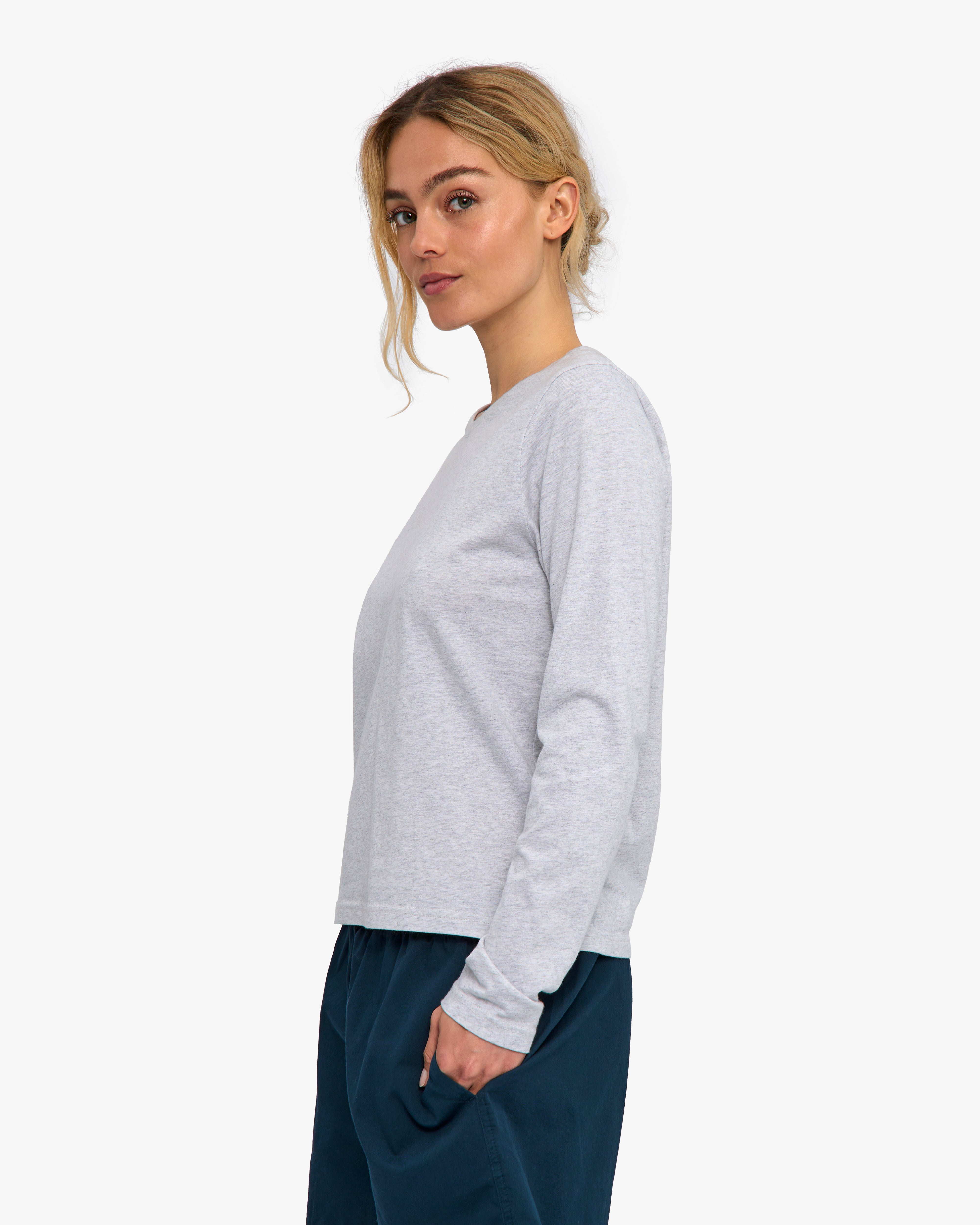 Women Organic LS T-Shirt - Snow Melange