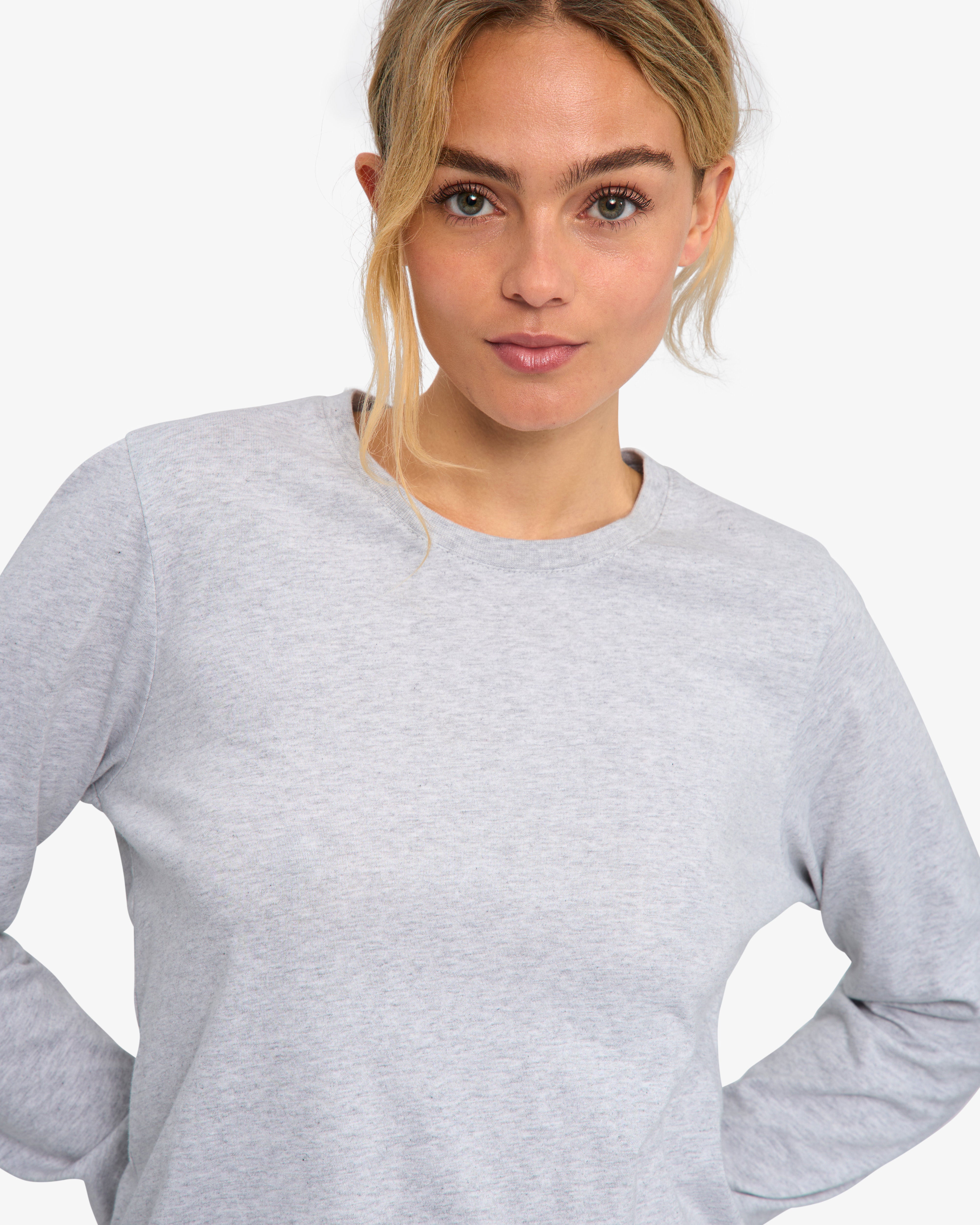 Women Organic LS T-Shirt - Snow Melange