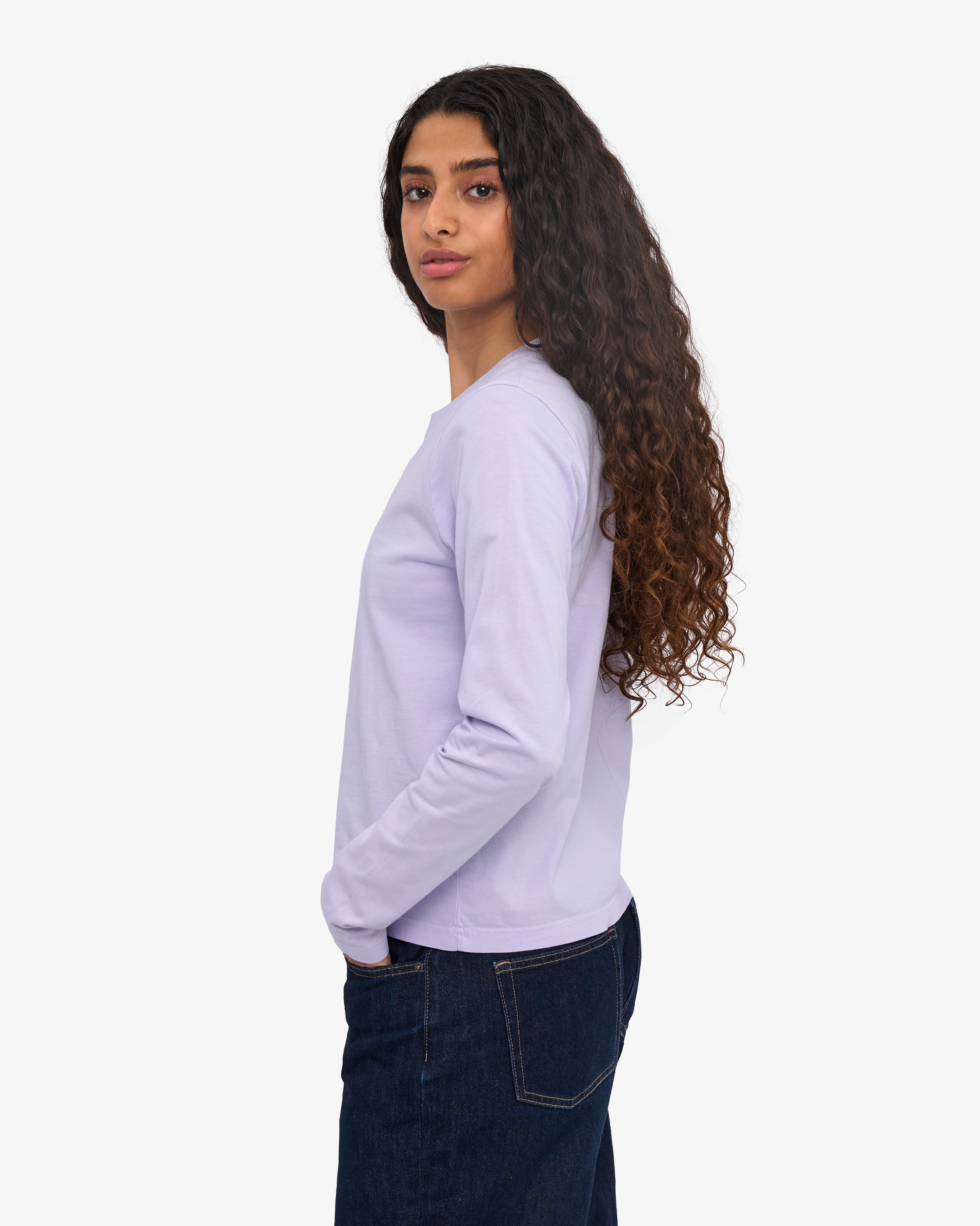Women Organic LS T-Shirt - Soft Lavender
