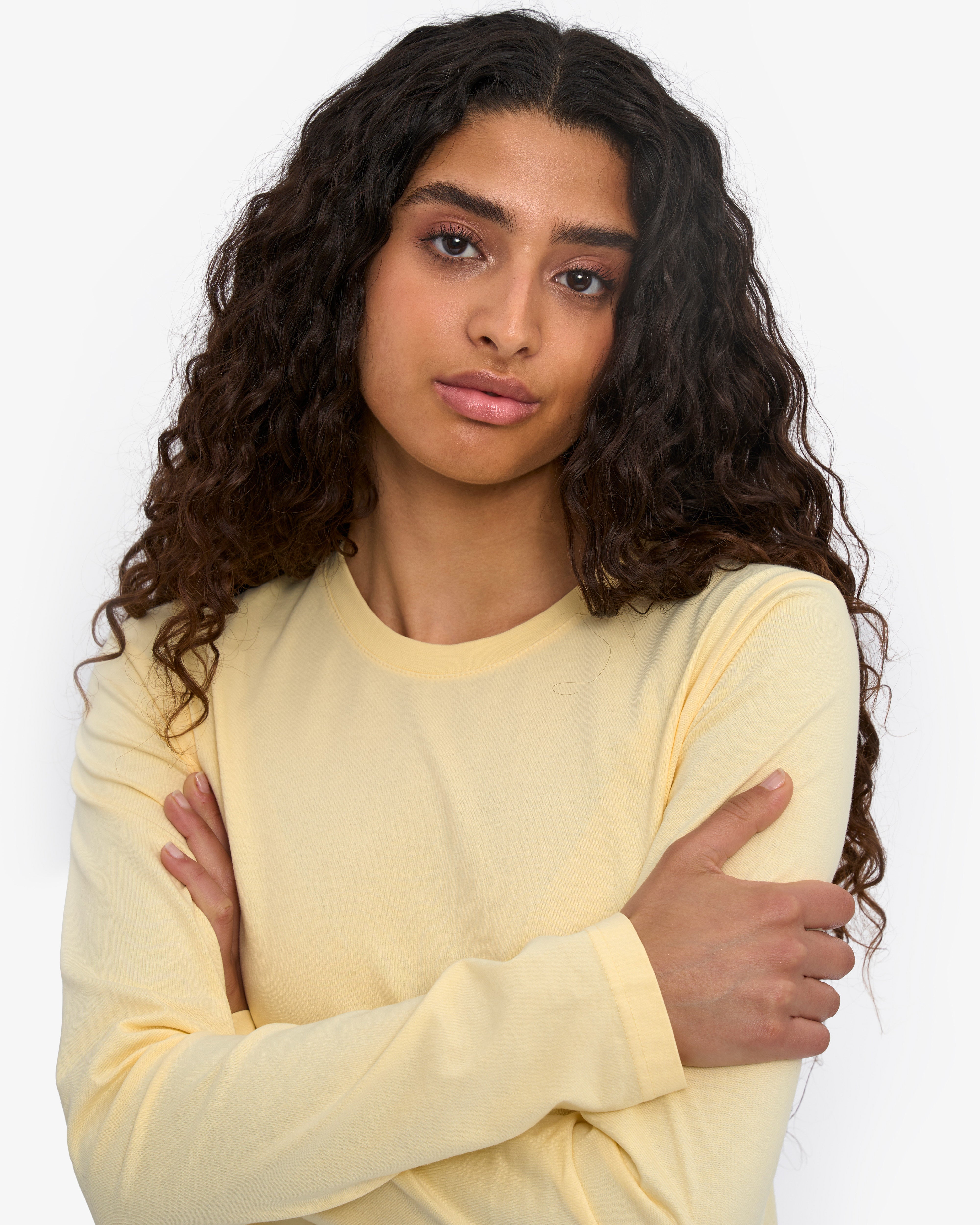 Women Organic LS T-Shirt - Soft Yellow
