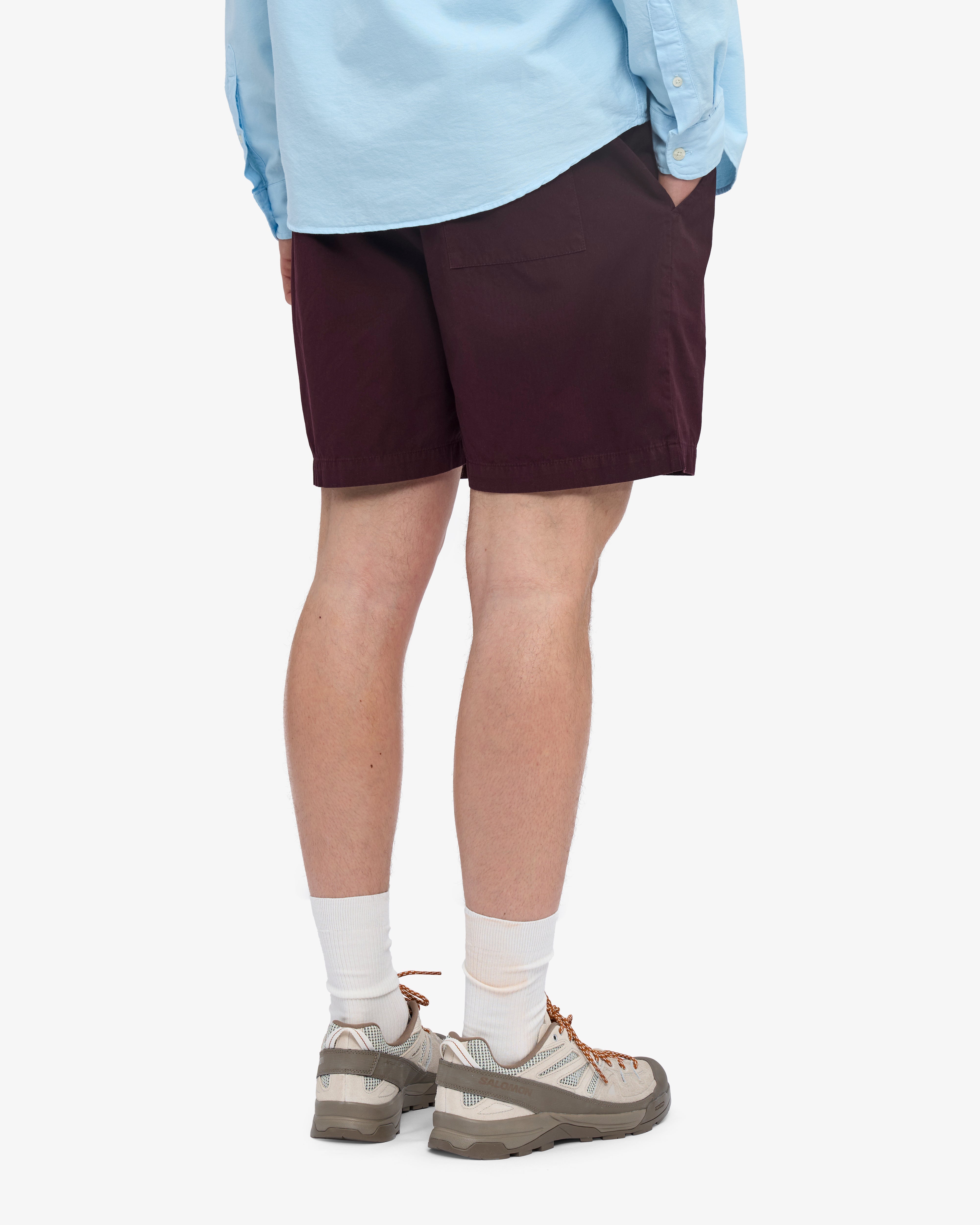 Organic Twill Shorts - Oxblood Red