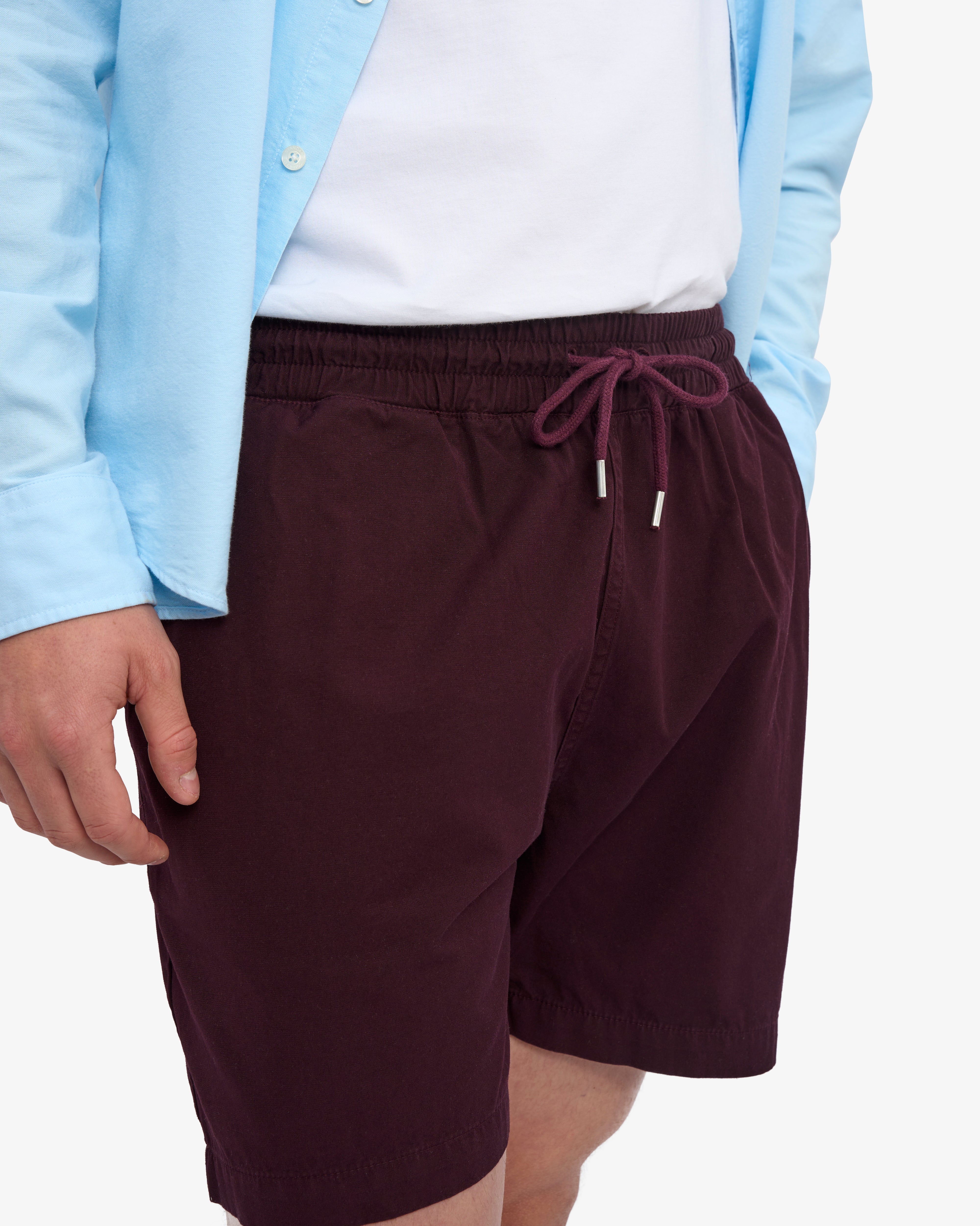 Organic Twill Shorts - Oxblood Red