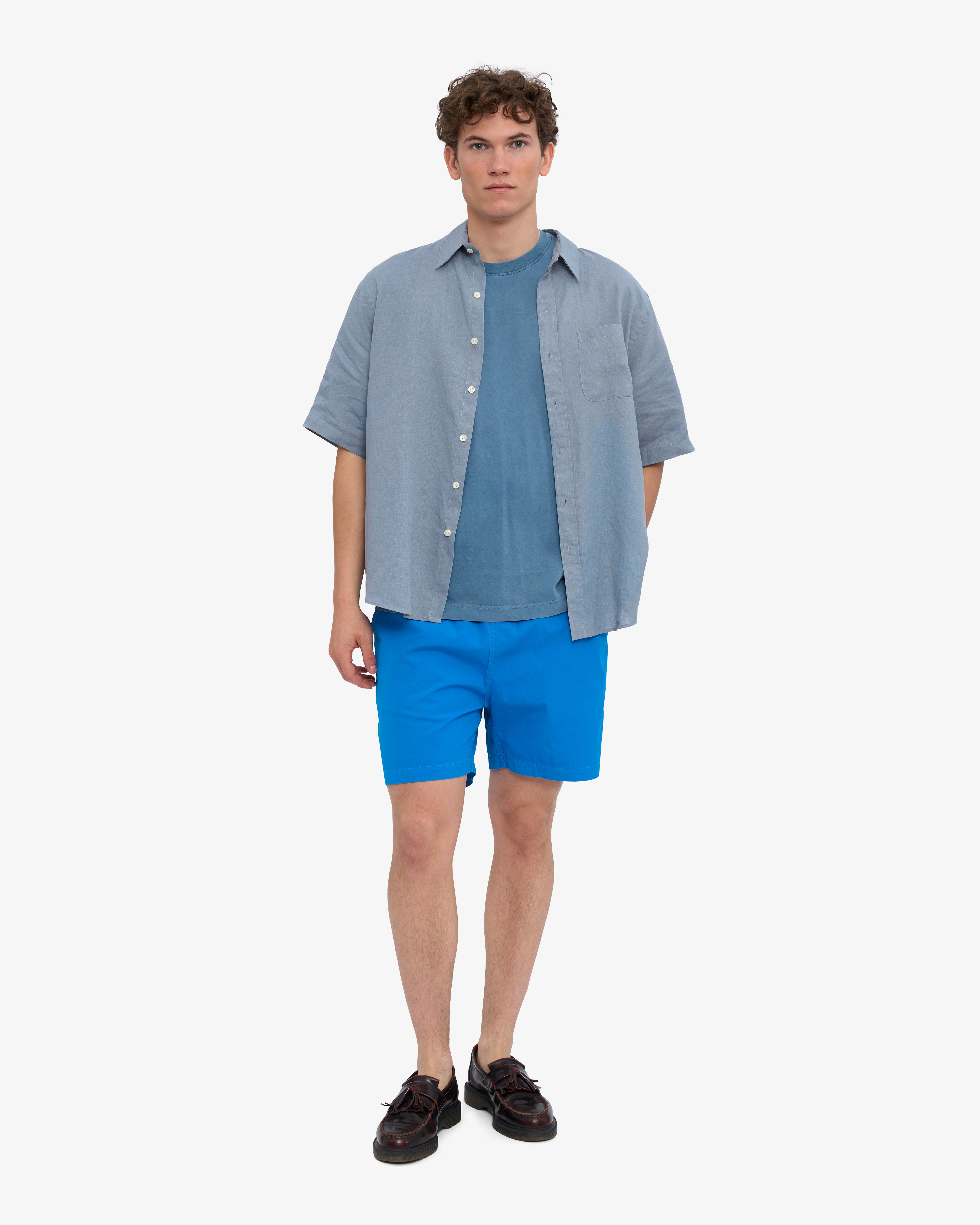 Organic Twill Shorts - Pacific Blue