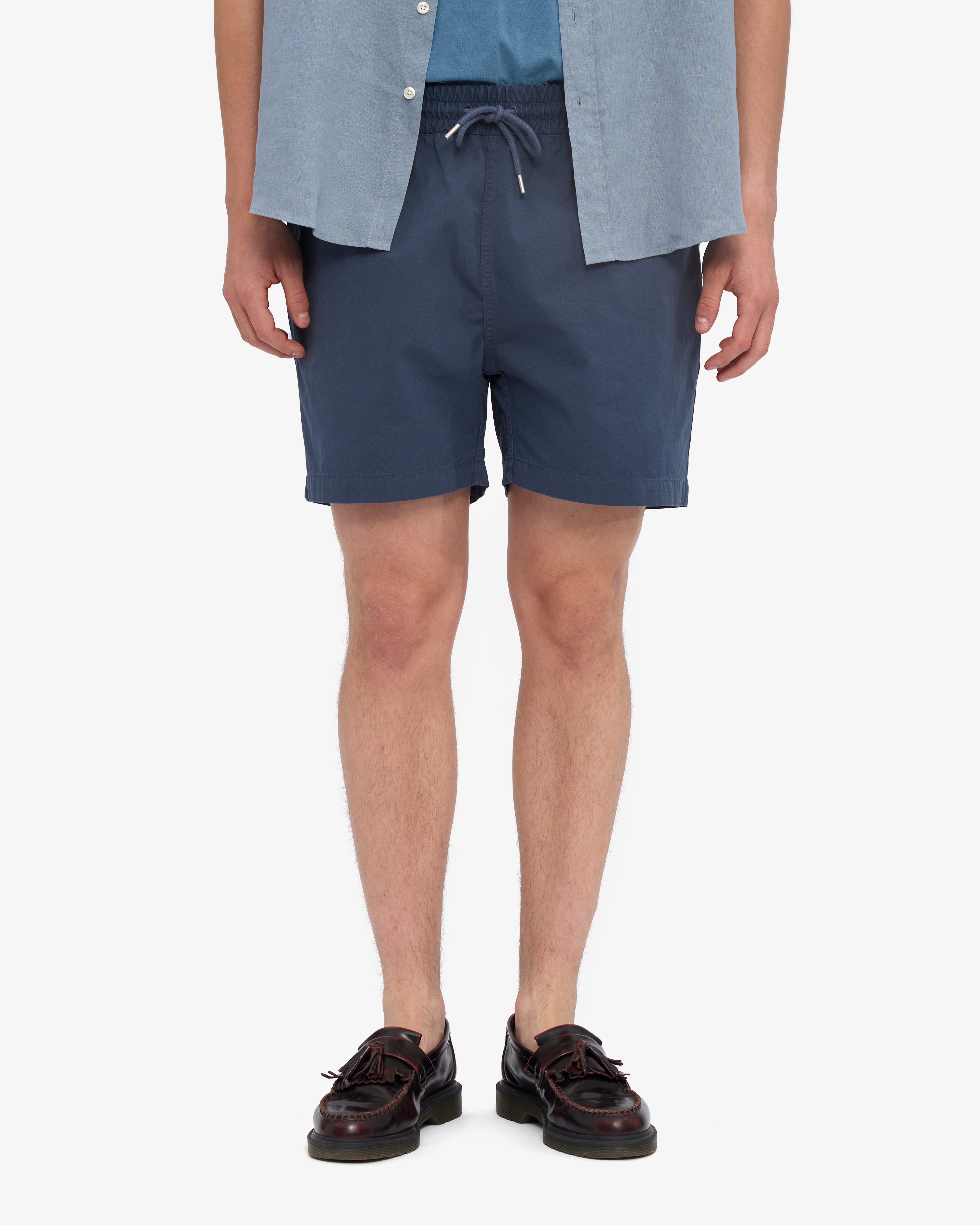 Organic Twill Shorts - Petrol Blue