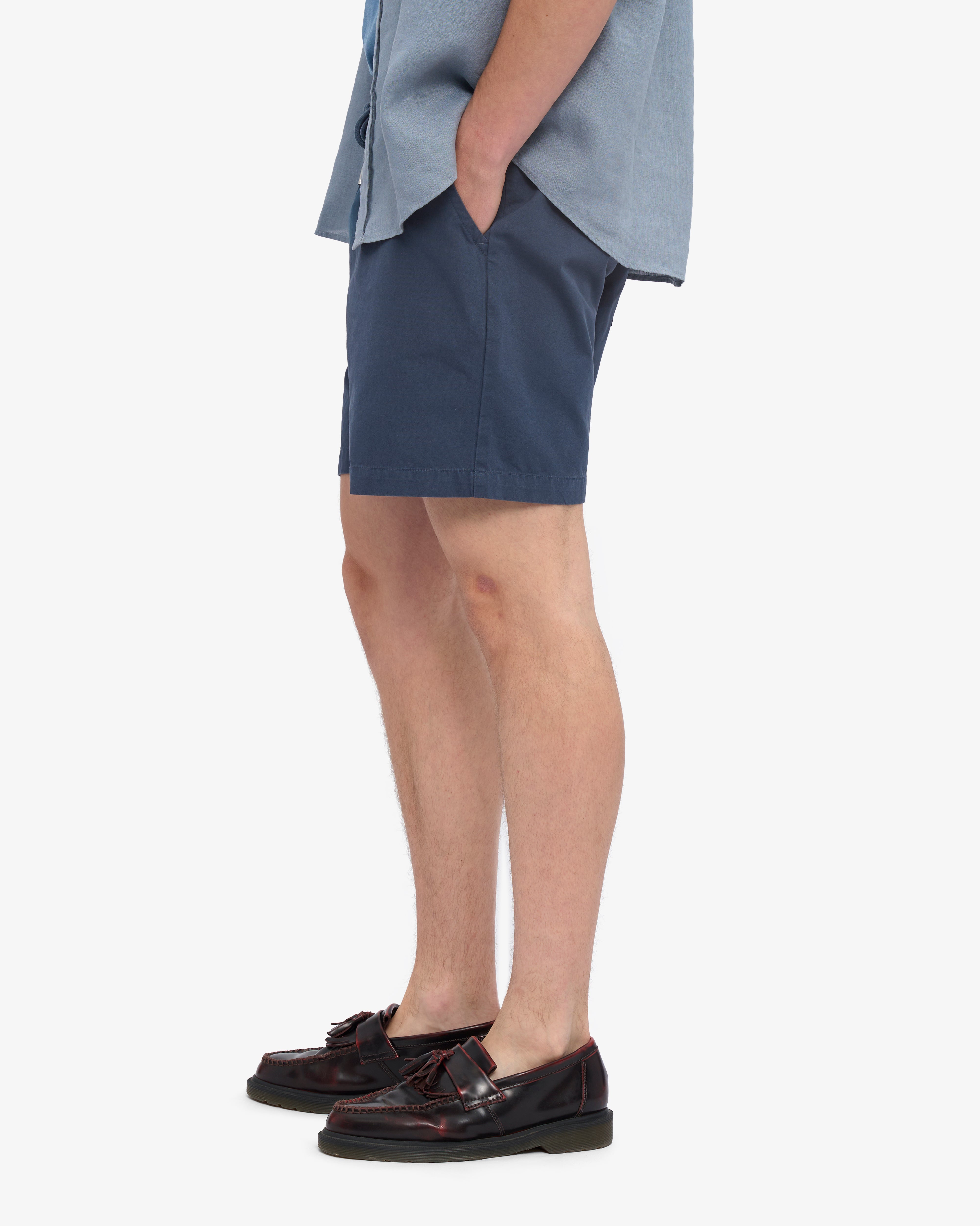 Organic Twill Shorts - Petrol Blue