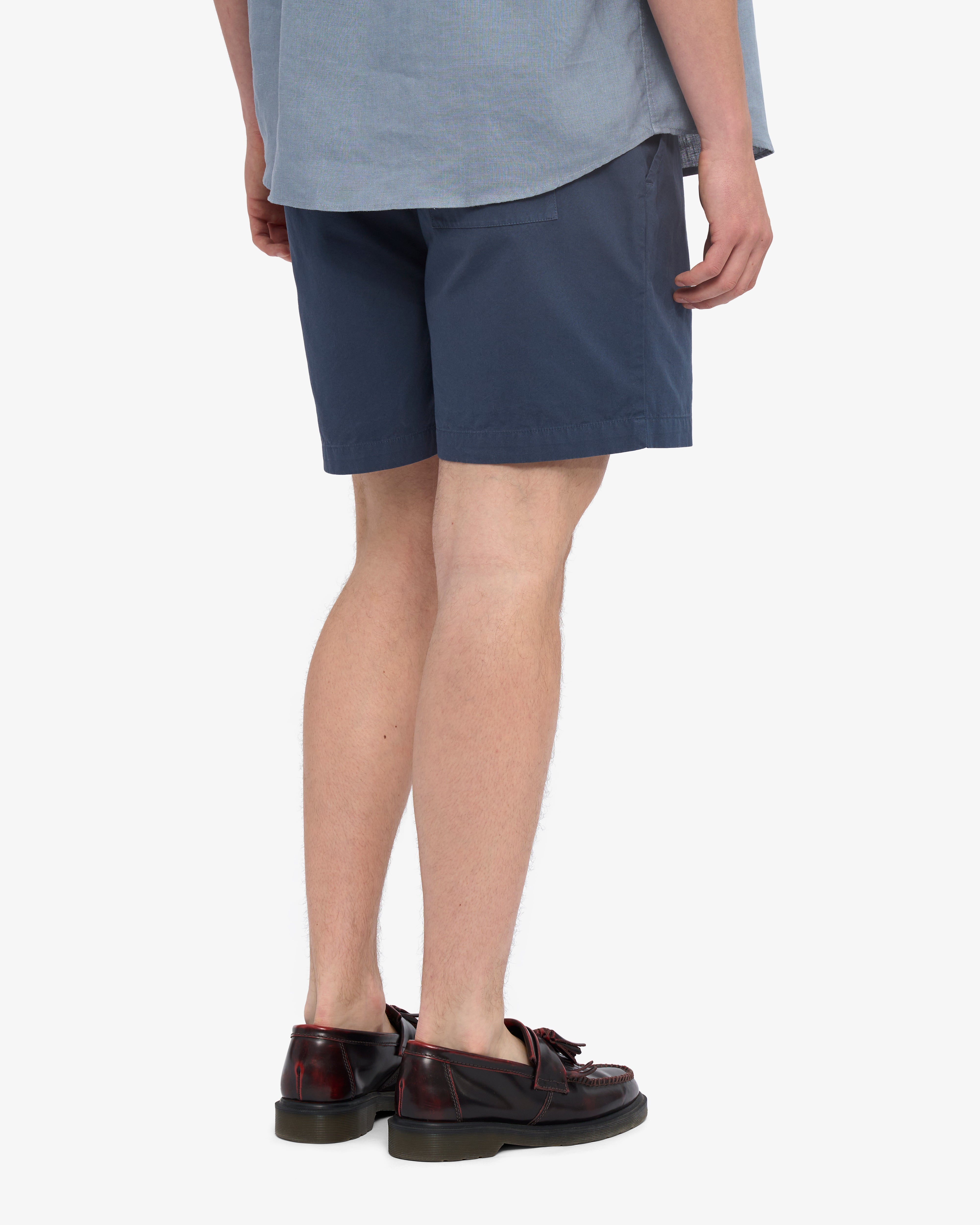 Organic Twill Shorts - Petrol Blue