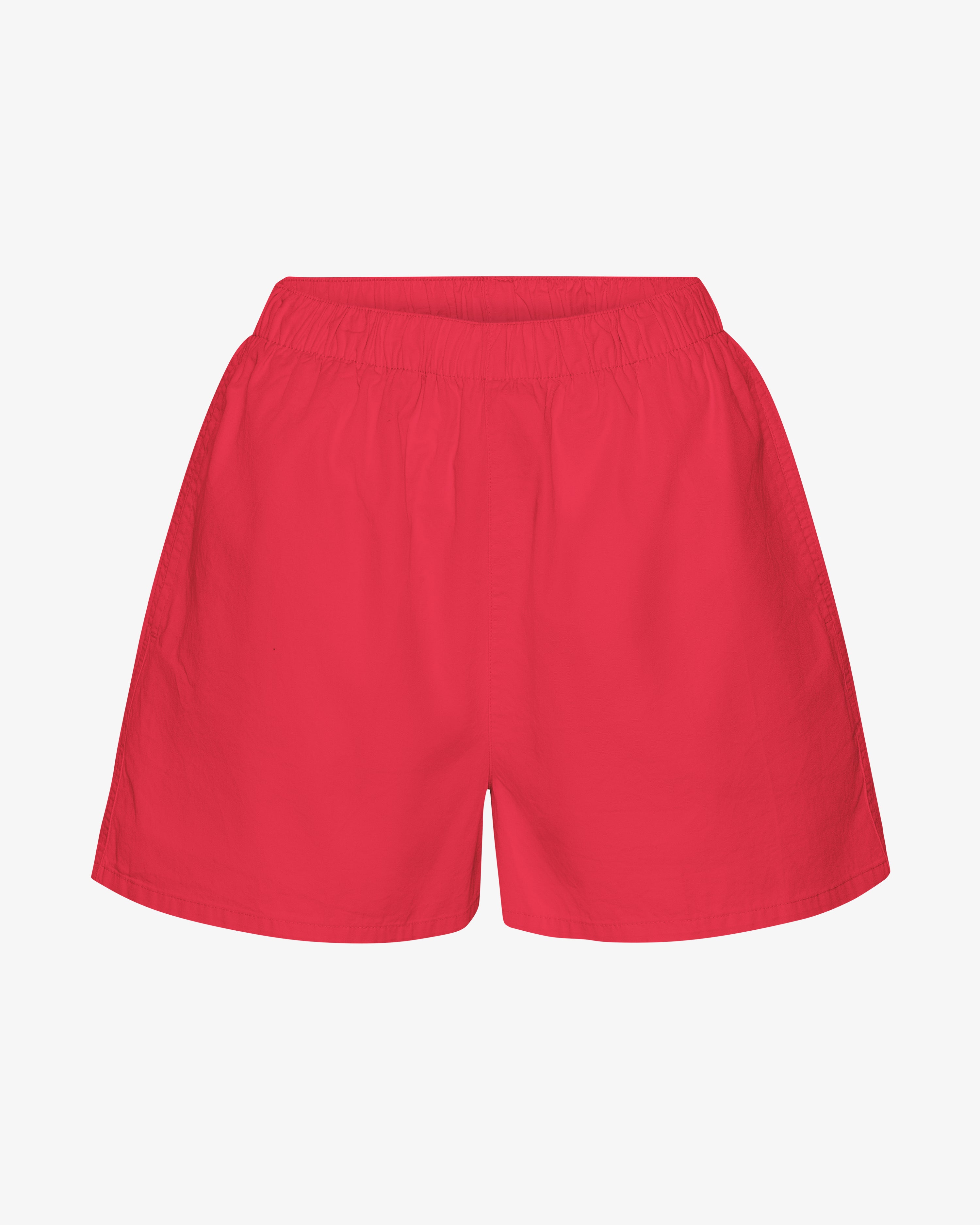 Women Organic Twill Shorts - Red Tangerine