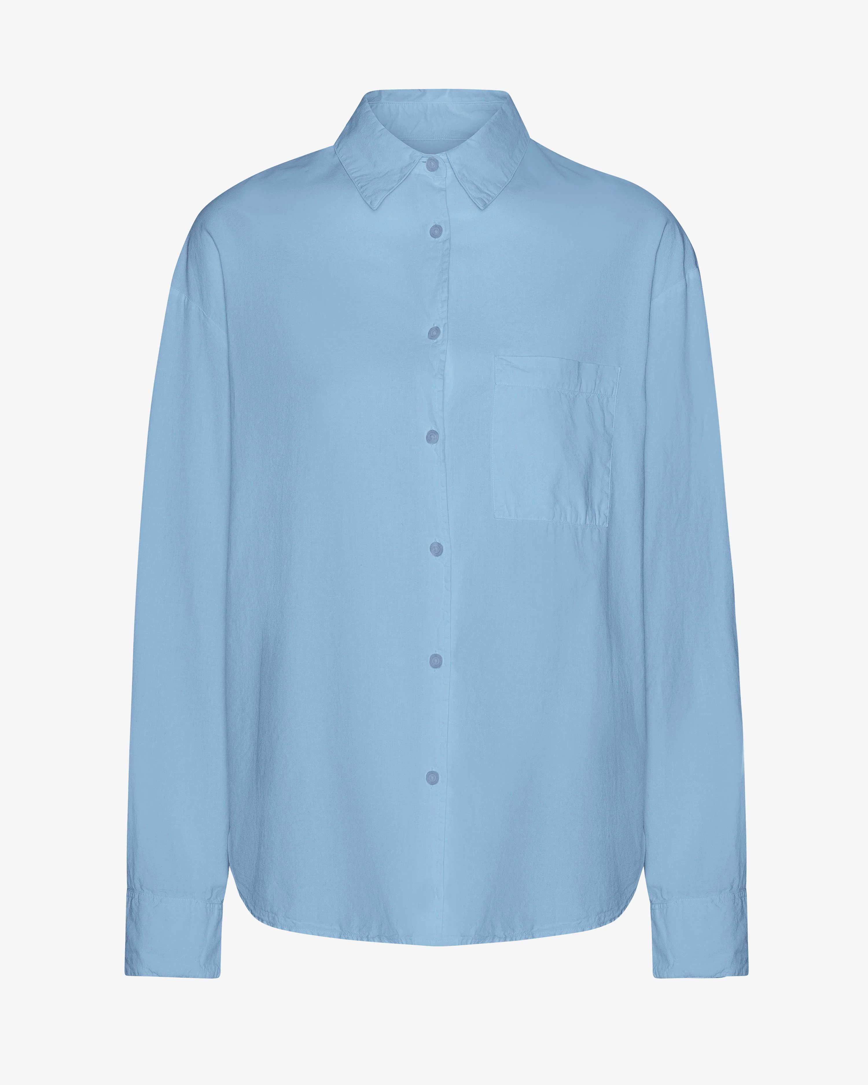 Organic Oversized Shirt - Seaside Blue