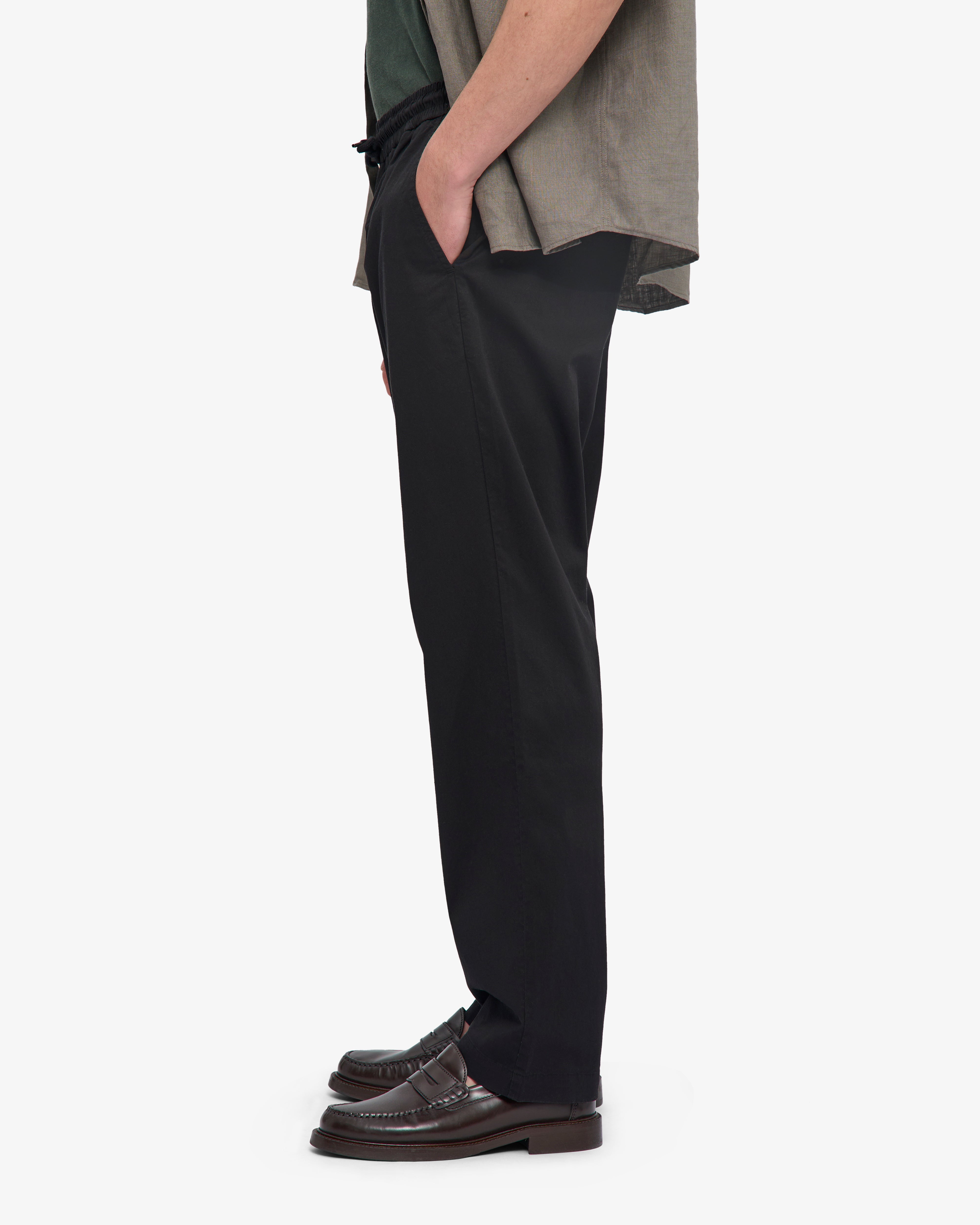 Organic Twill Pants - Deep Black