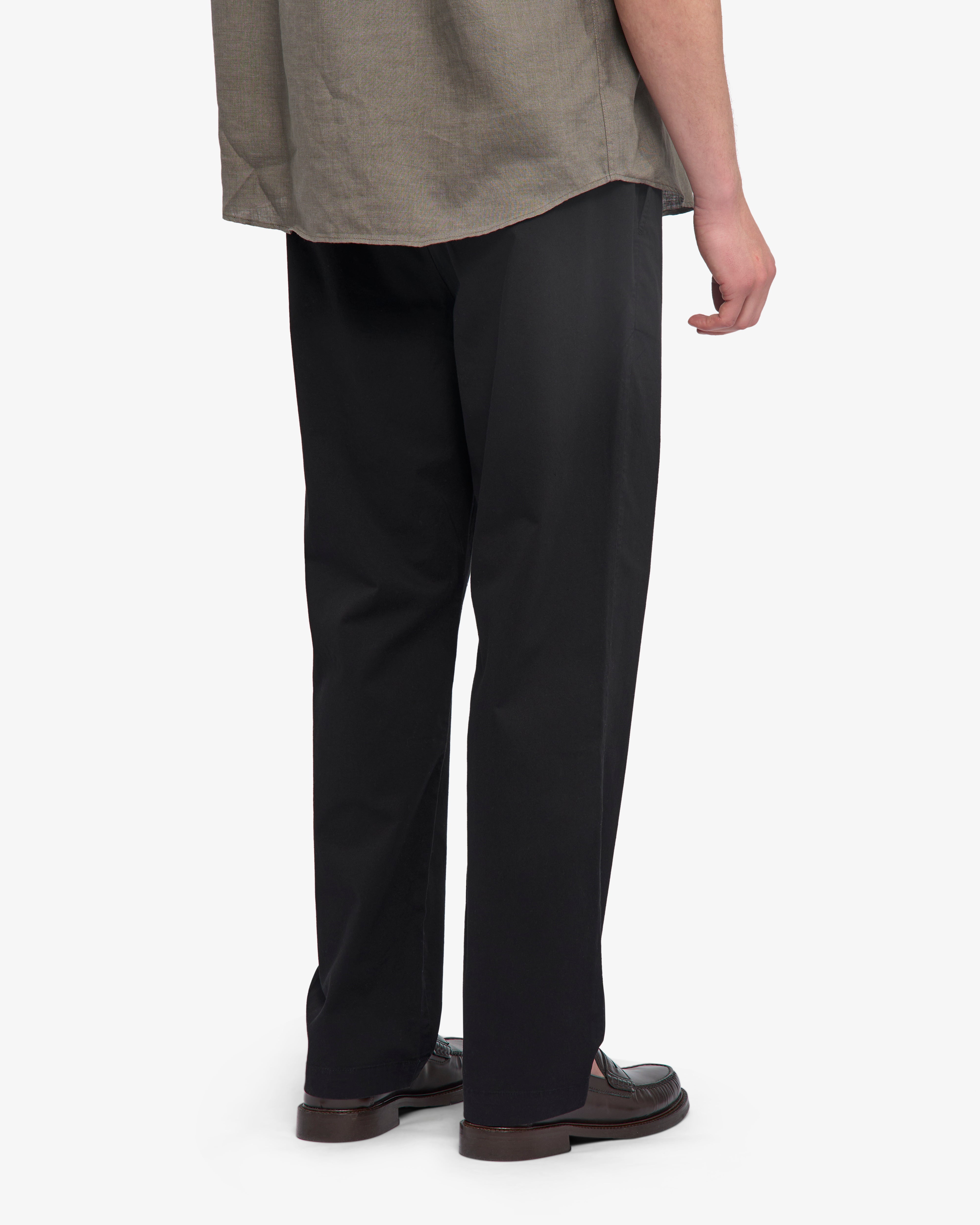 Organic Twill Pants - Deep Black