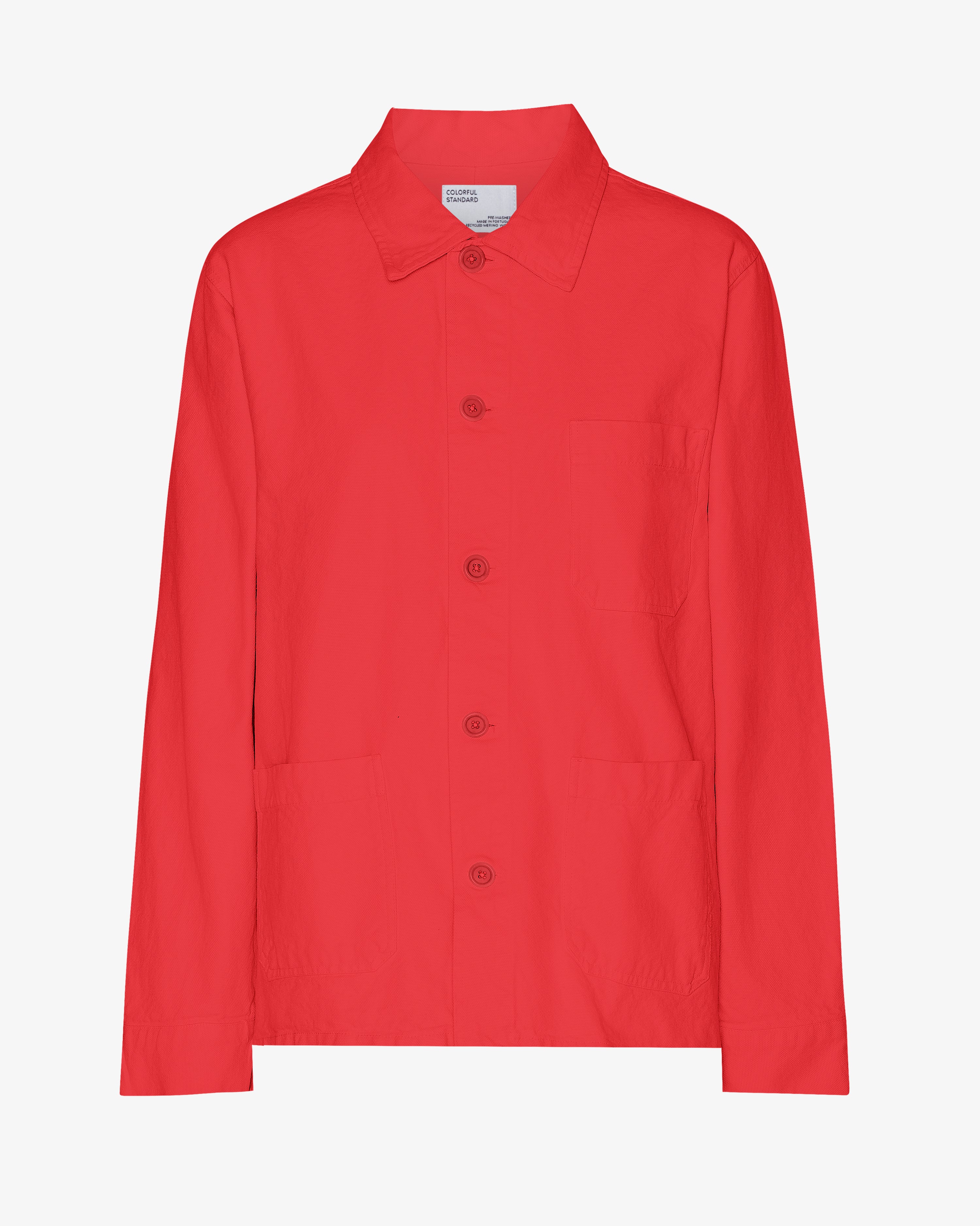 Organic Workwear Jacket - Red Tangerine
