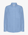 Linen Oversized Shirt - Seaside Blue