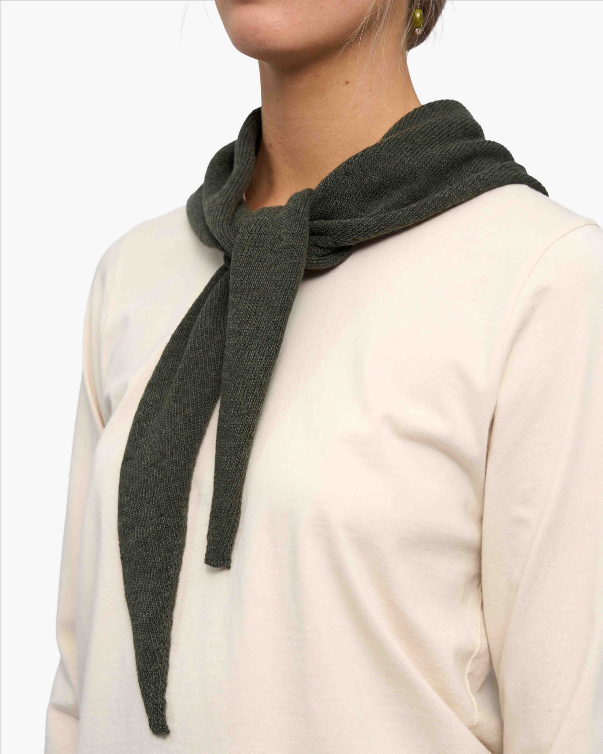 Cashmere Triangle Scarf - Dusty Olive