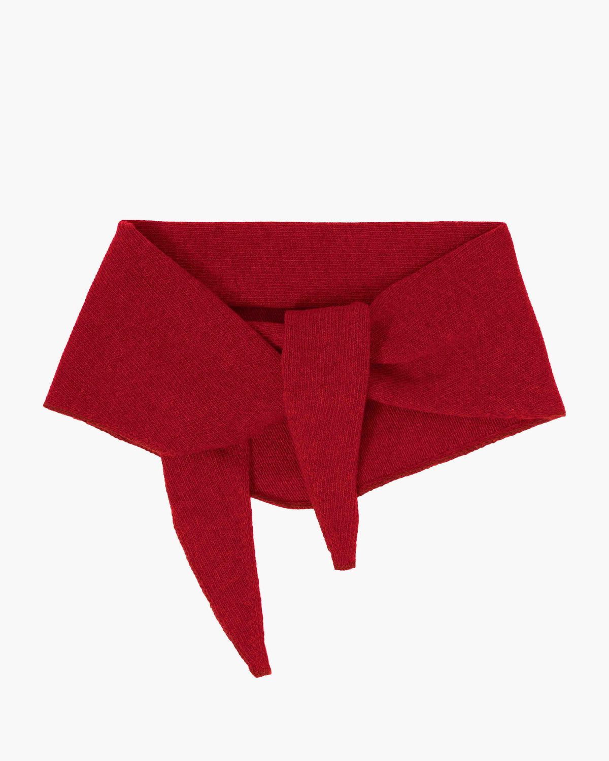 Cashmere Triangle Scarf - Red Tangerine