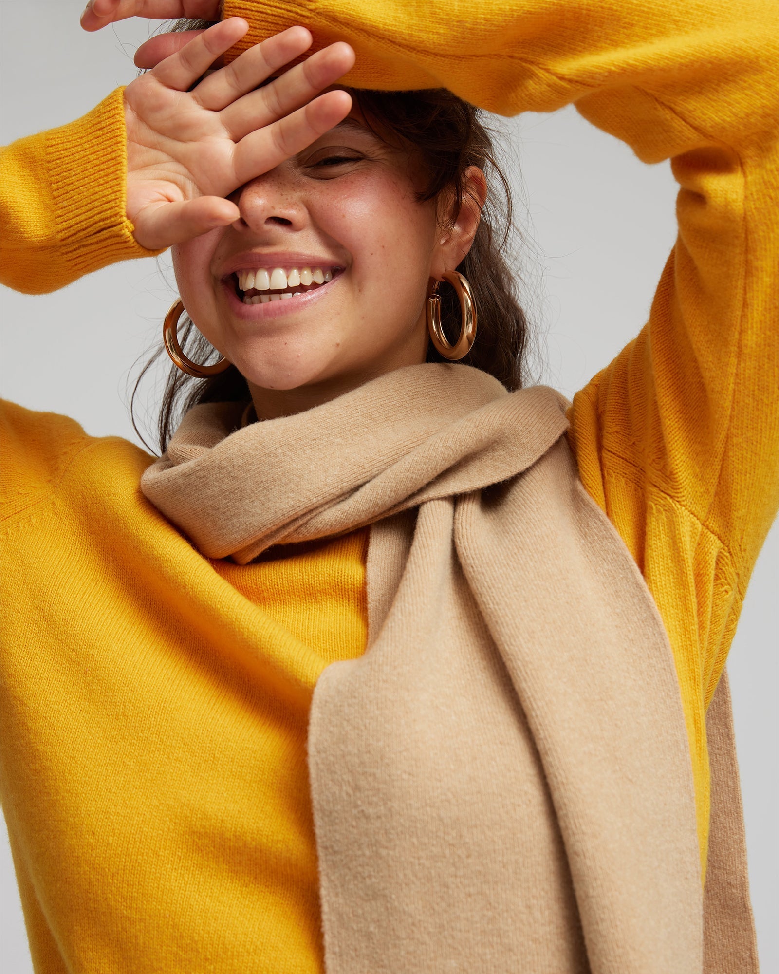 Merino Wool Scarf - Soft Yellow