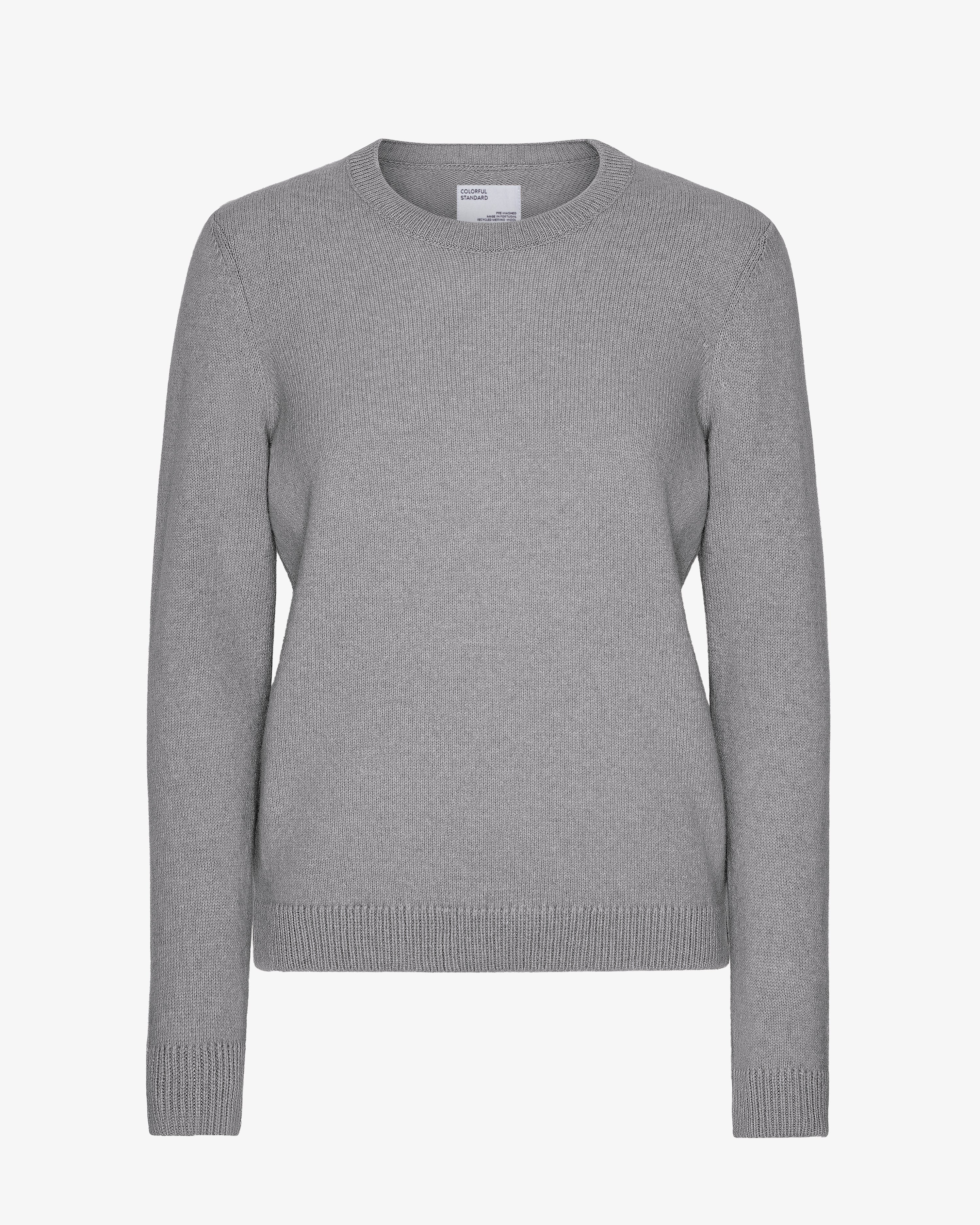 Women Classic Merino Wool Crew - Heather Grey