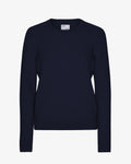 Women Classic Merino Wool Crew - Navy Blue