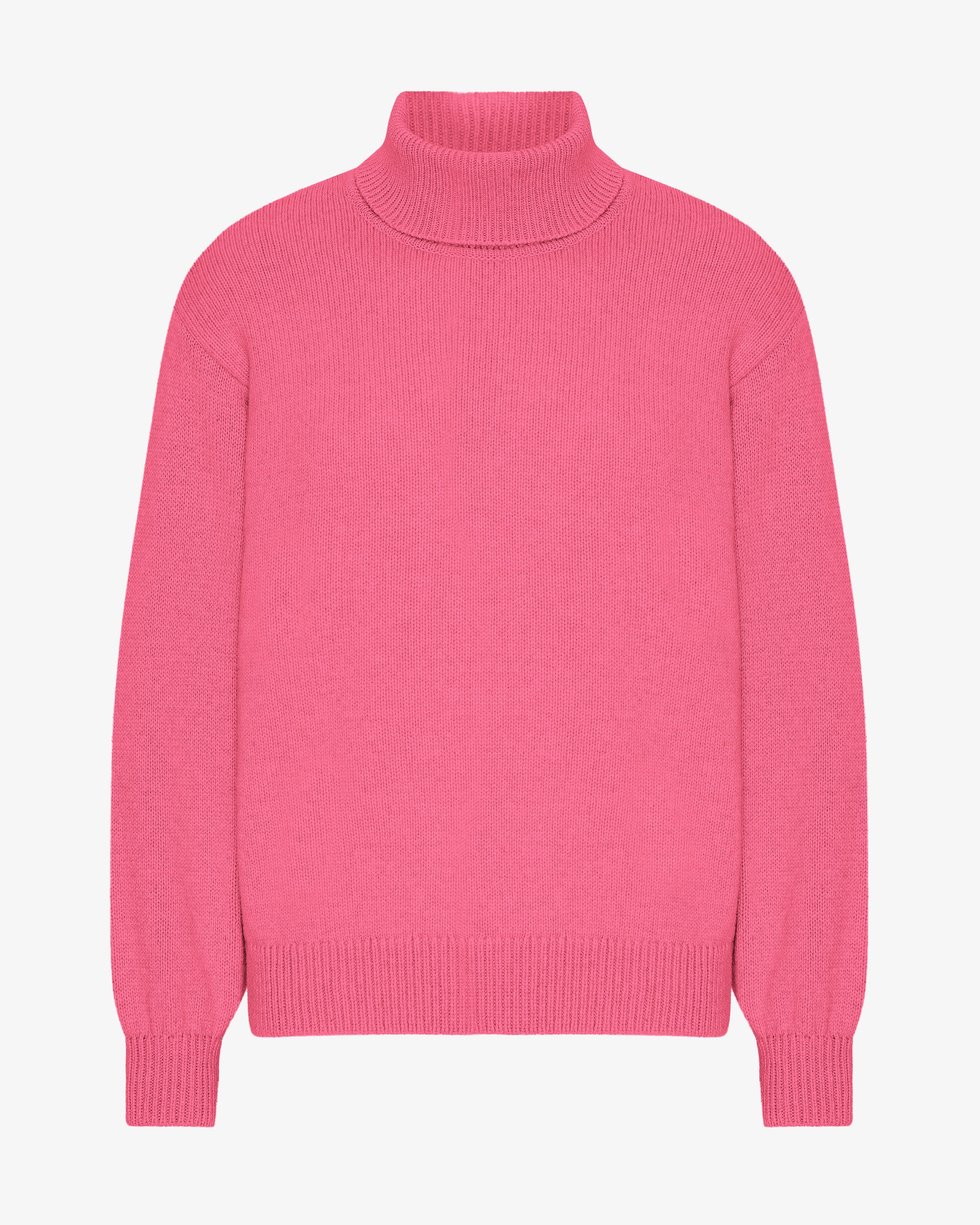 Merino Wool Turtleneck - Bubblegum Pink