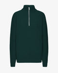 Merino Quarter Zip - Emerald Green