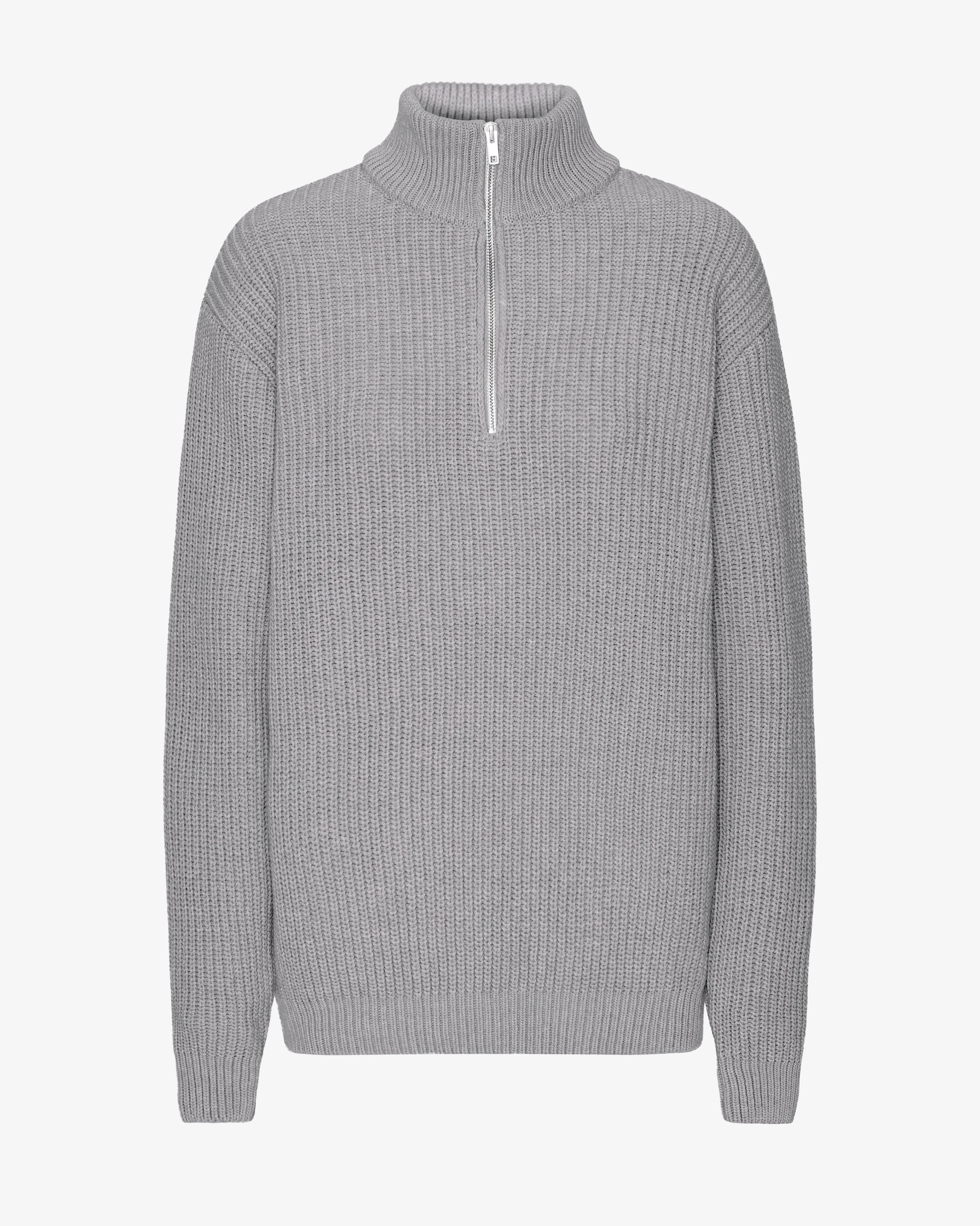 Merino Quarter Zip - Heather Grey