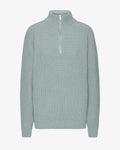 Merino Quarter Zip - Steel Blue