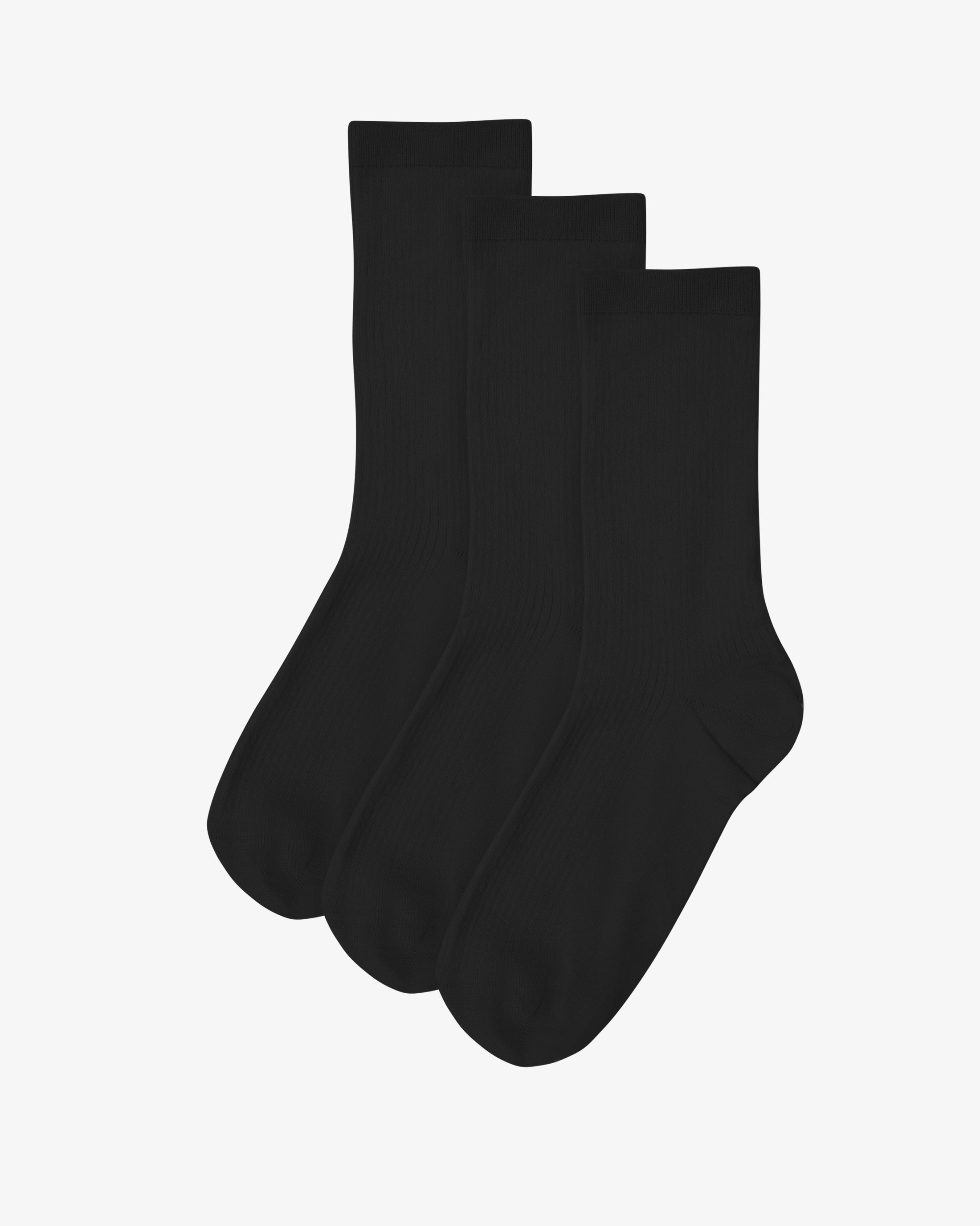 Women Classic Organic Sock - Deep Black (3-Pack)