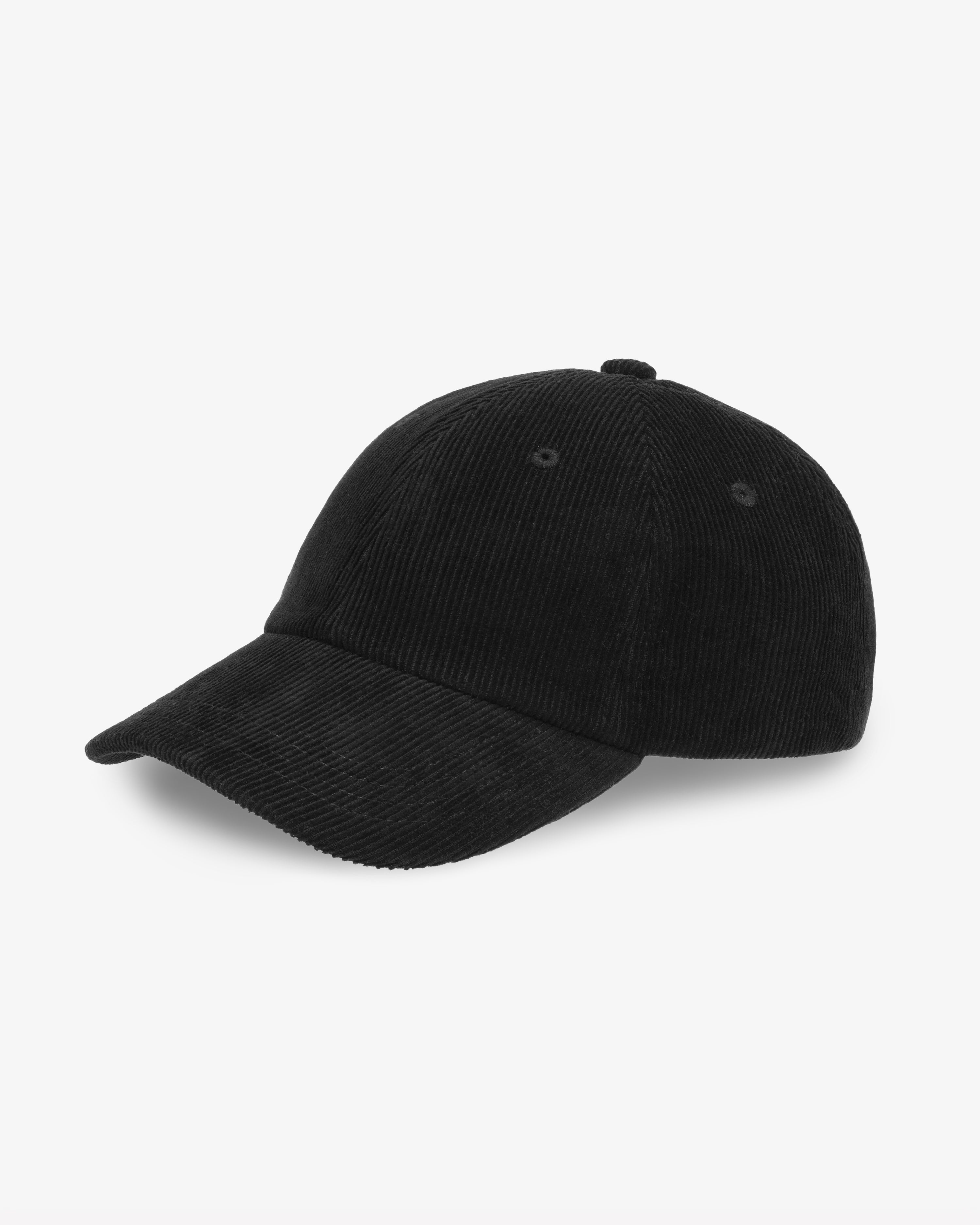 Organic Corduroy Cap - Deep Black