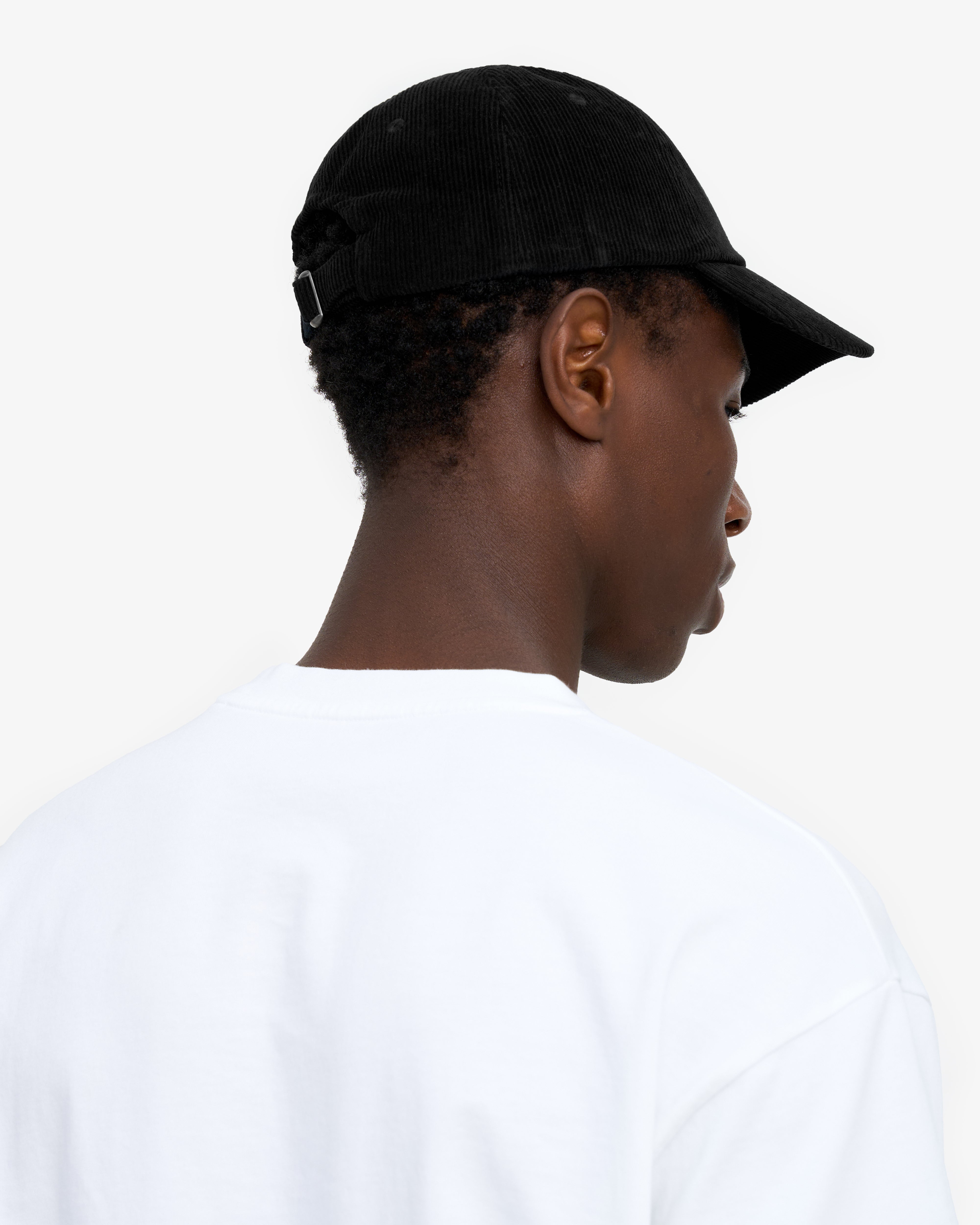 Organic Corduroy Cap - Deep Black