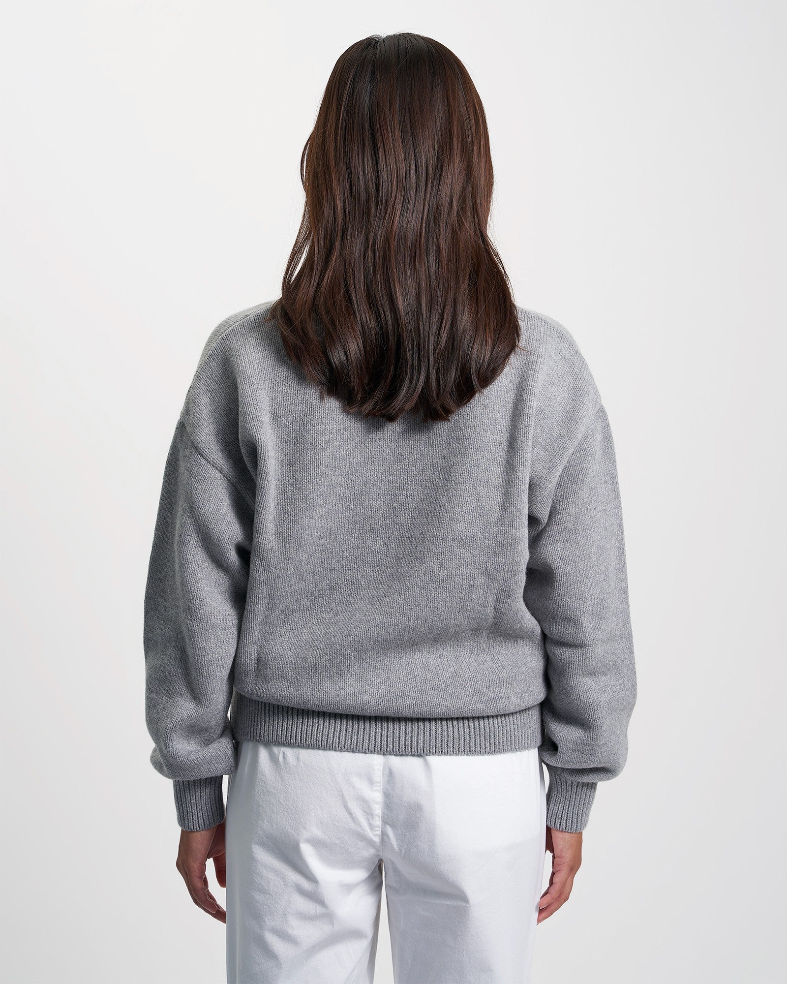 Oversized Merino Wool Crew - Faded Pink